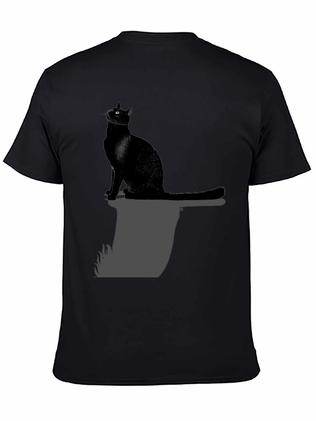 Black Cat on Axe T-Shirt