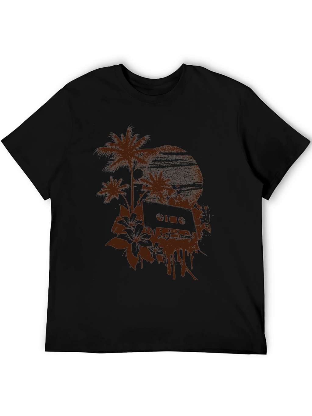 Tropical Cassette Tape Graphic T-Shirt