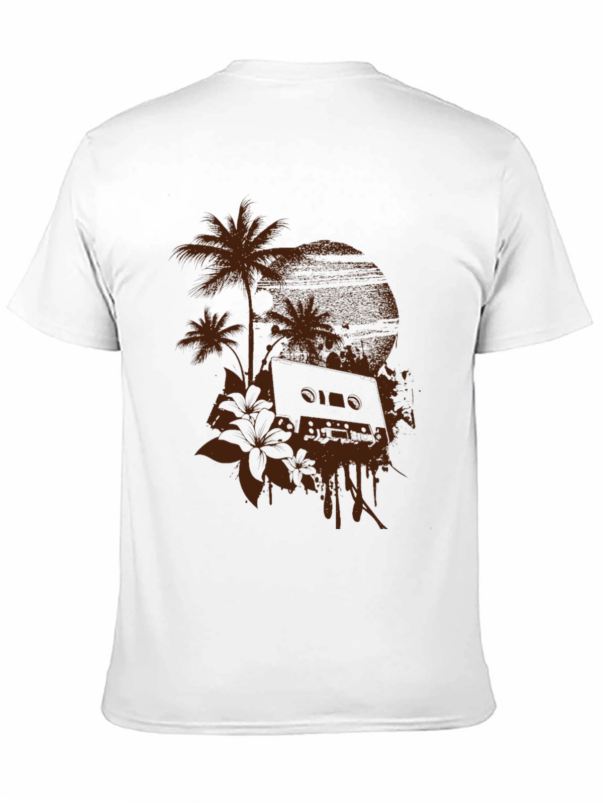 Tropical Cassette Tape Graphic T-Shirt