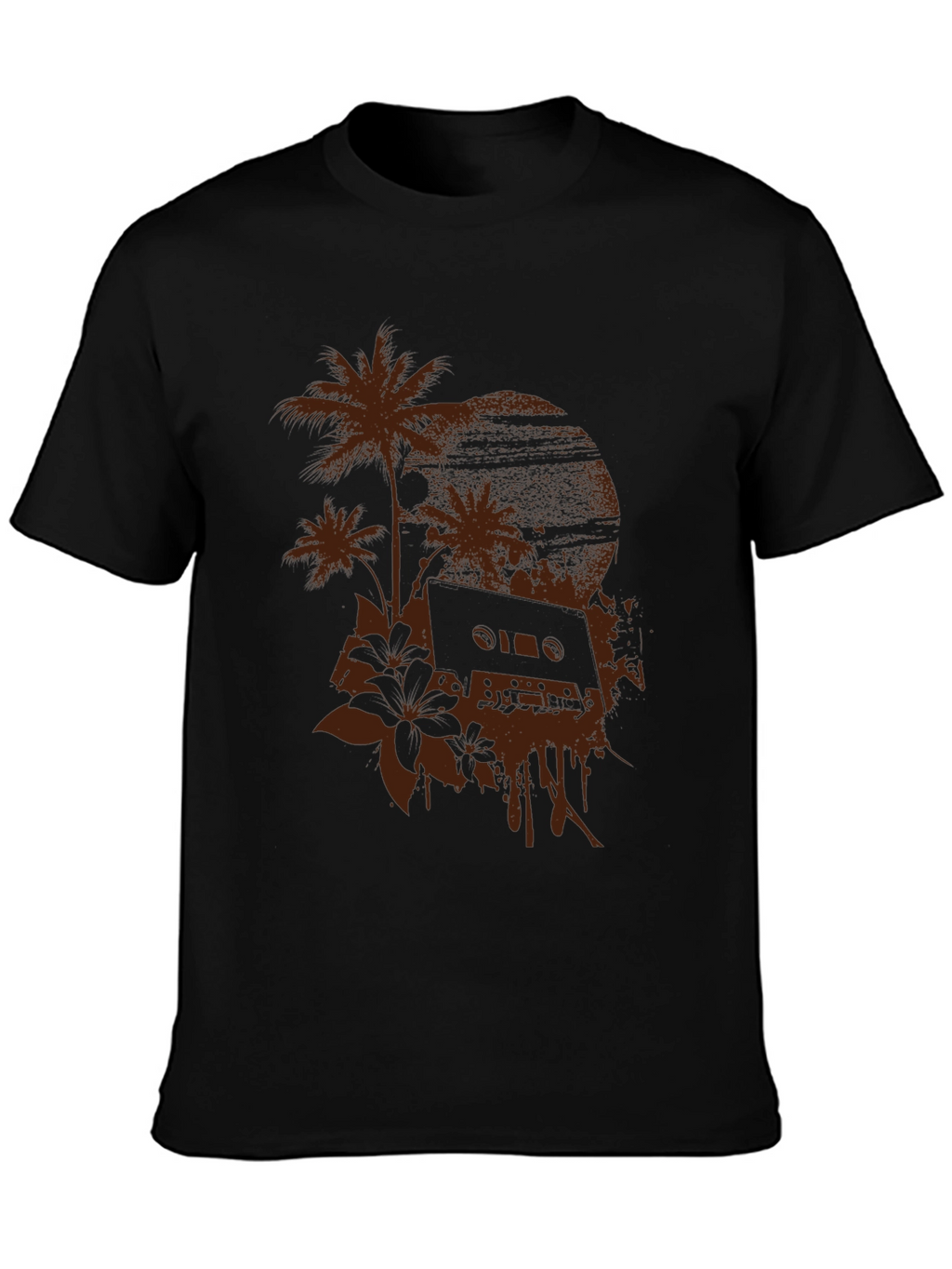 Tropical Cassette Tape Graphic T-Shirt