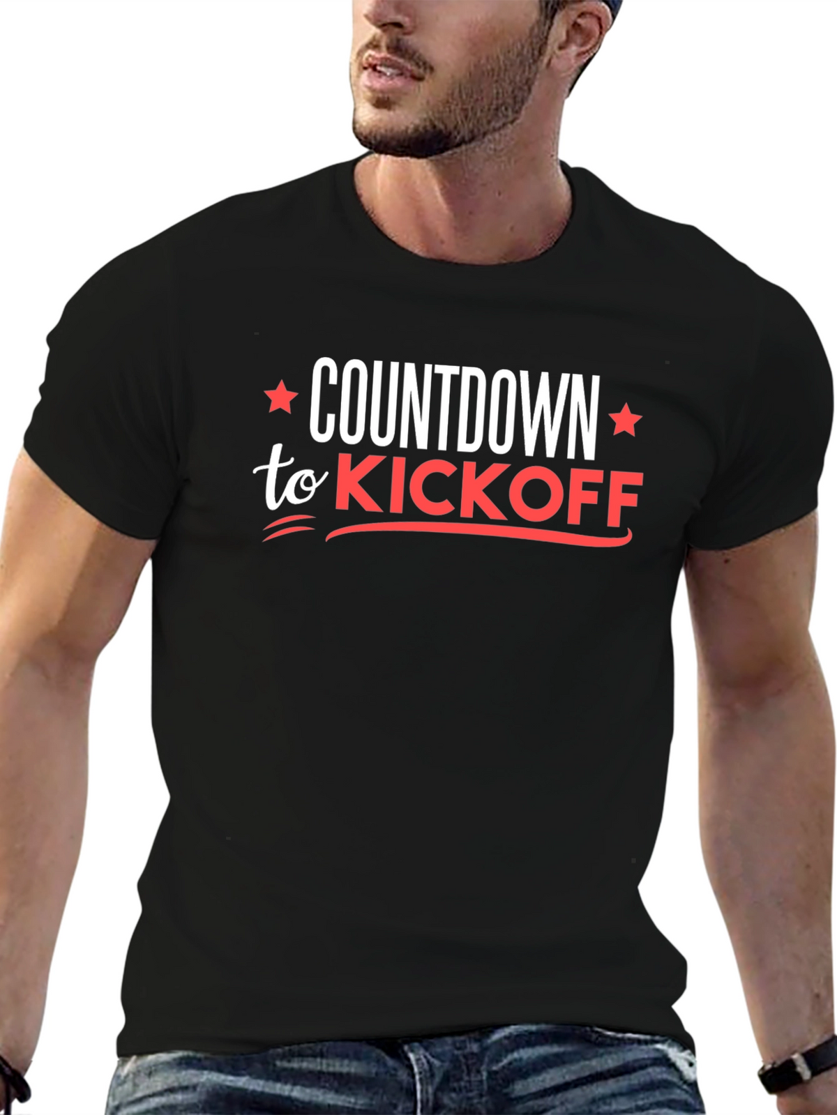 Countdown to Kickoff Black Graphic Tee