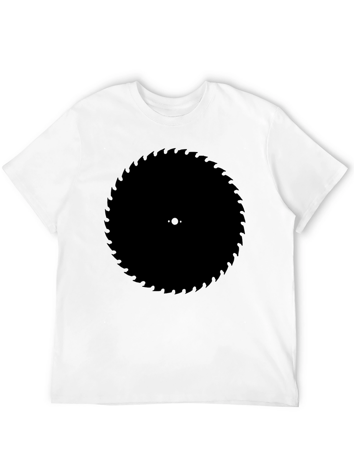 Black Circular Saw Blade Graphic Tee