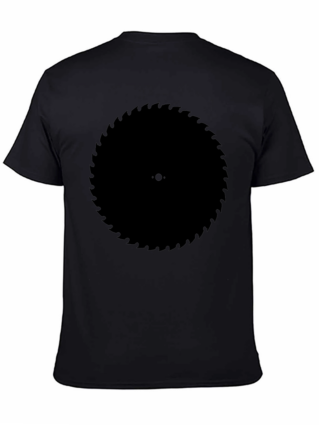 Black Circular Saw Blade Graphic Tee