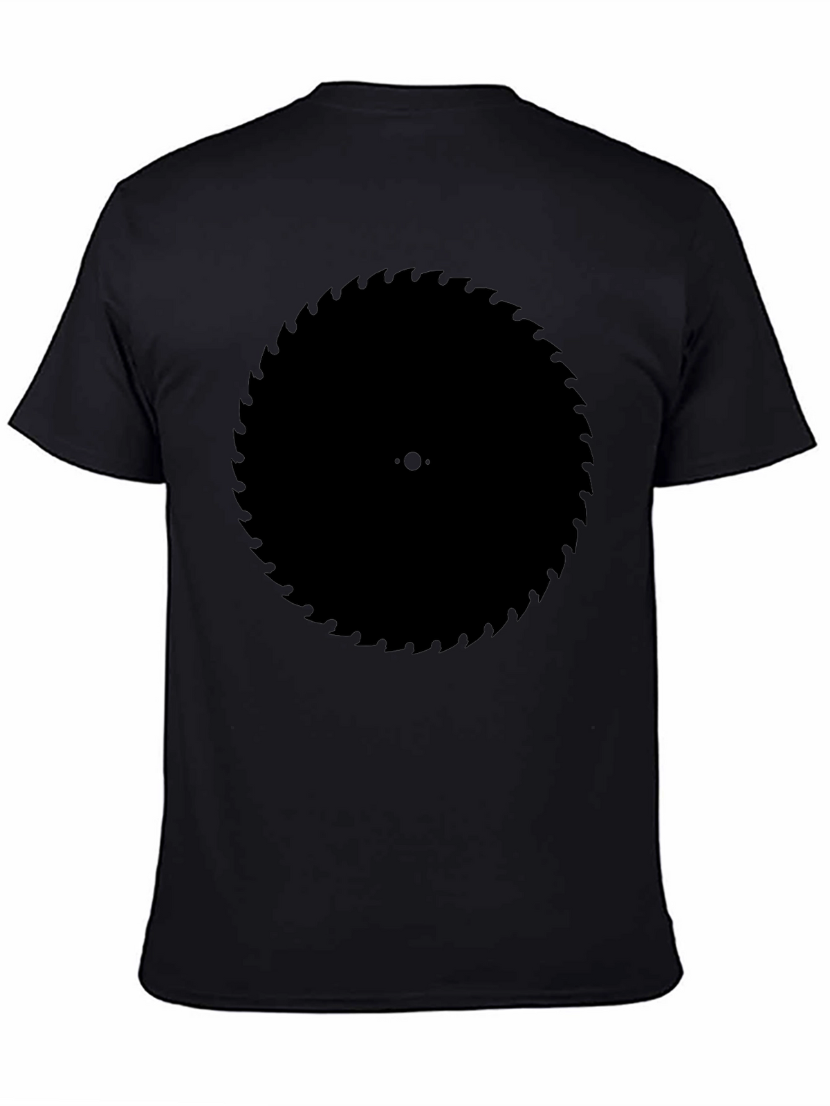 Black Circular Saw Blade Graphic Tee