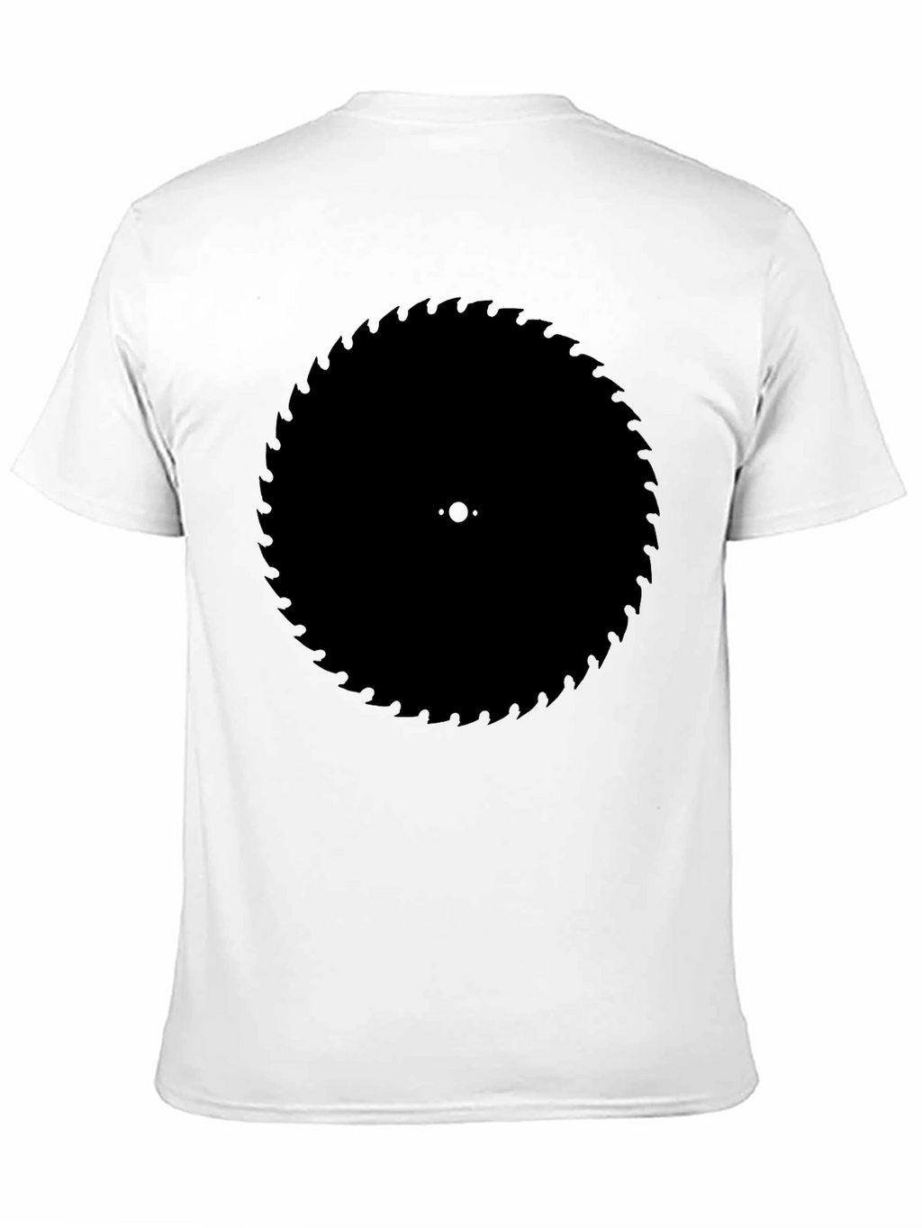 Black Circular Saw Blade Graphic Tee