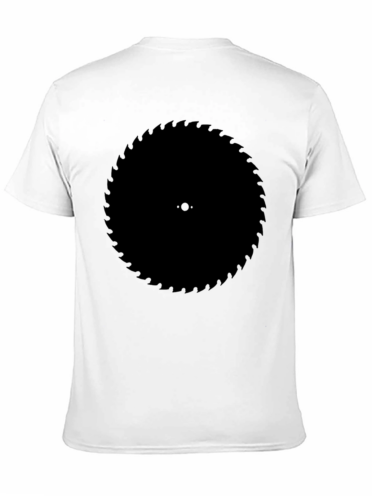 Black Circular Saw Blade Graphic Tee