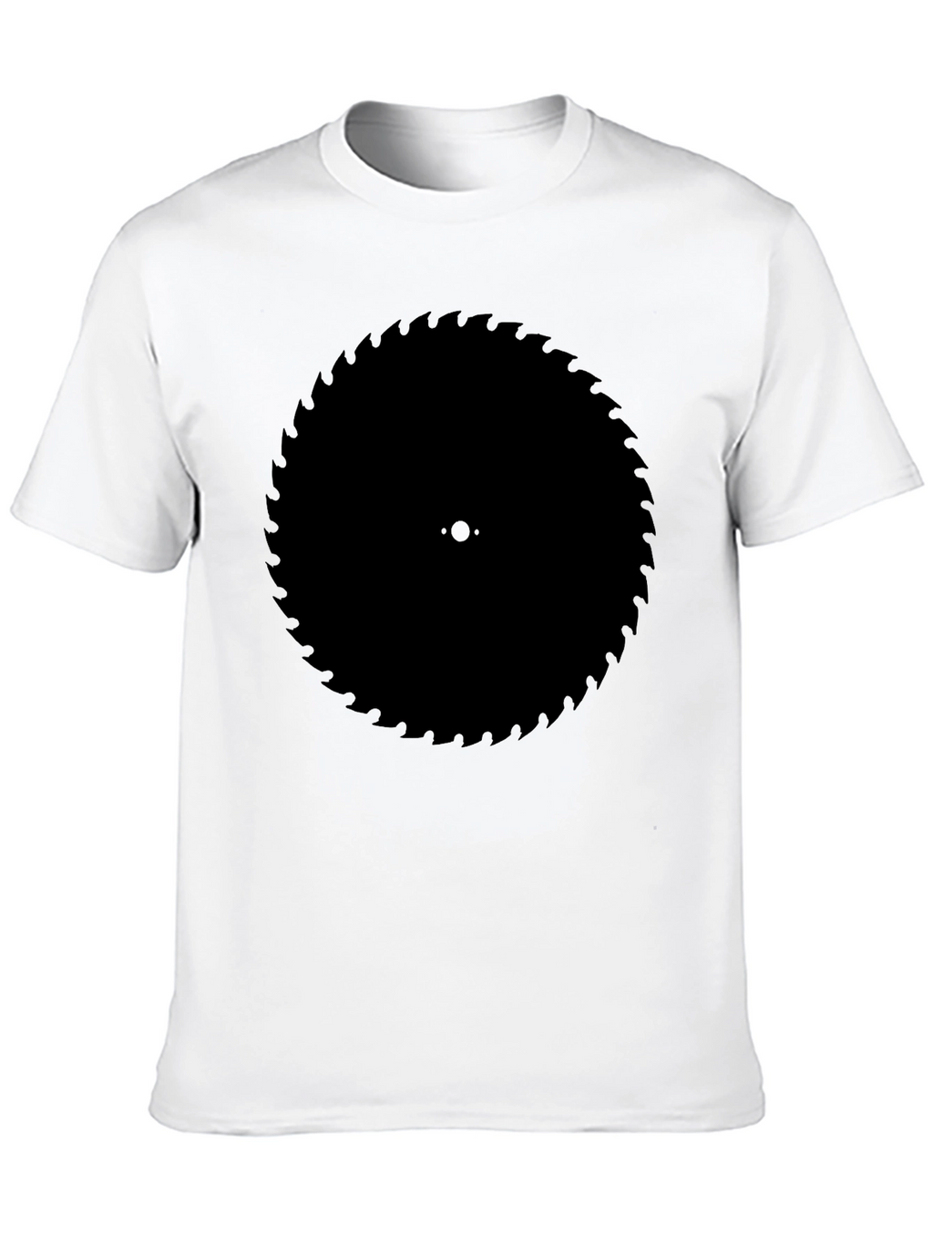 Black Circular Saw Blade Graphic Tee