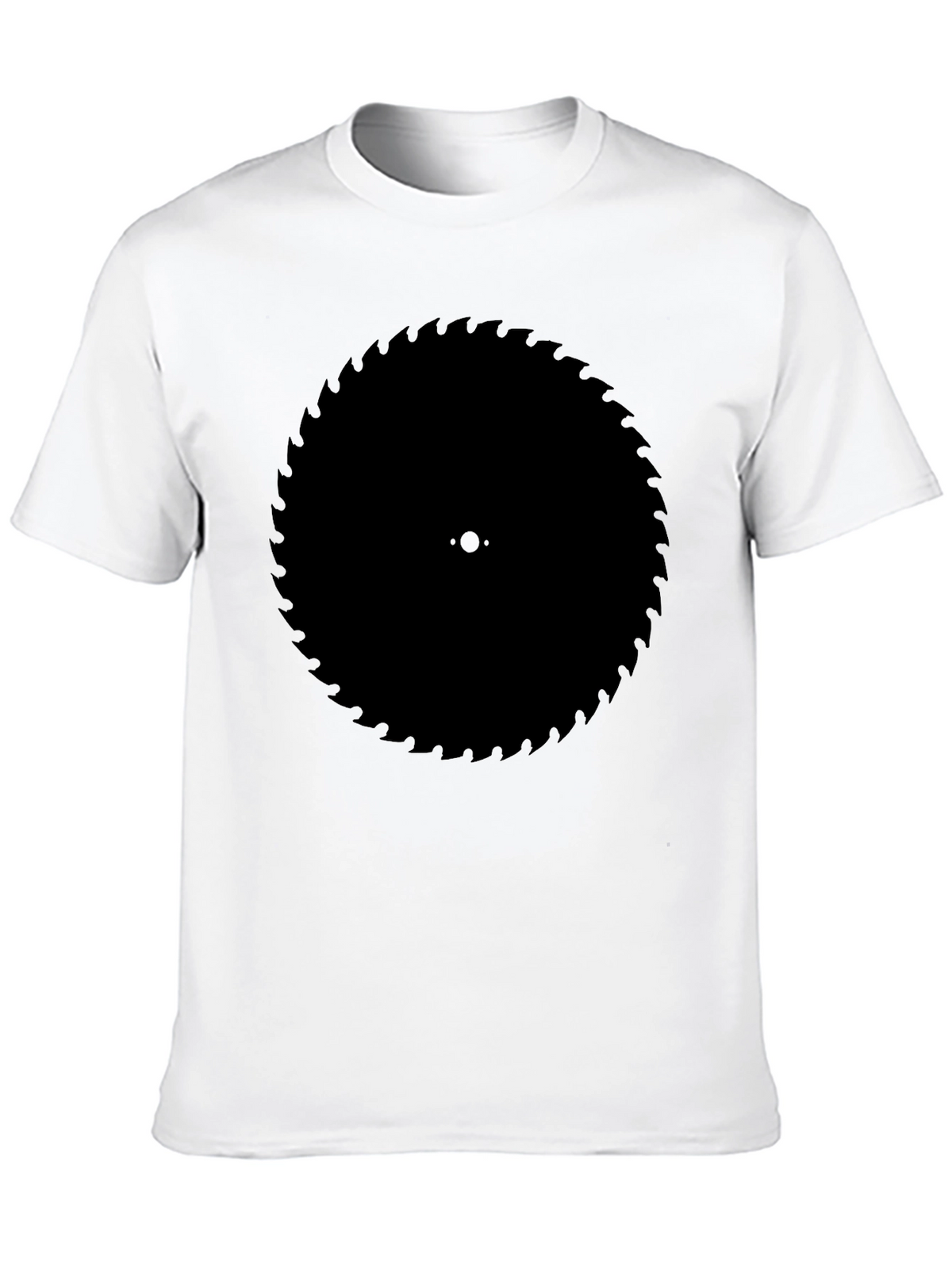 Black Circular Saw Blade Graphic Tee