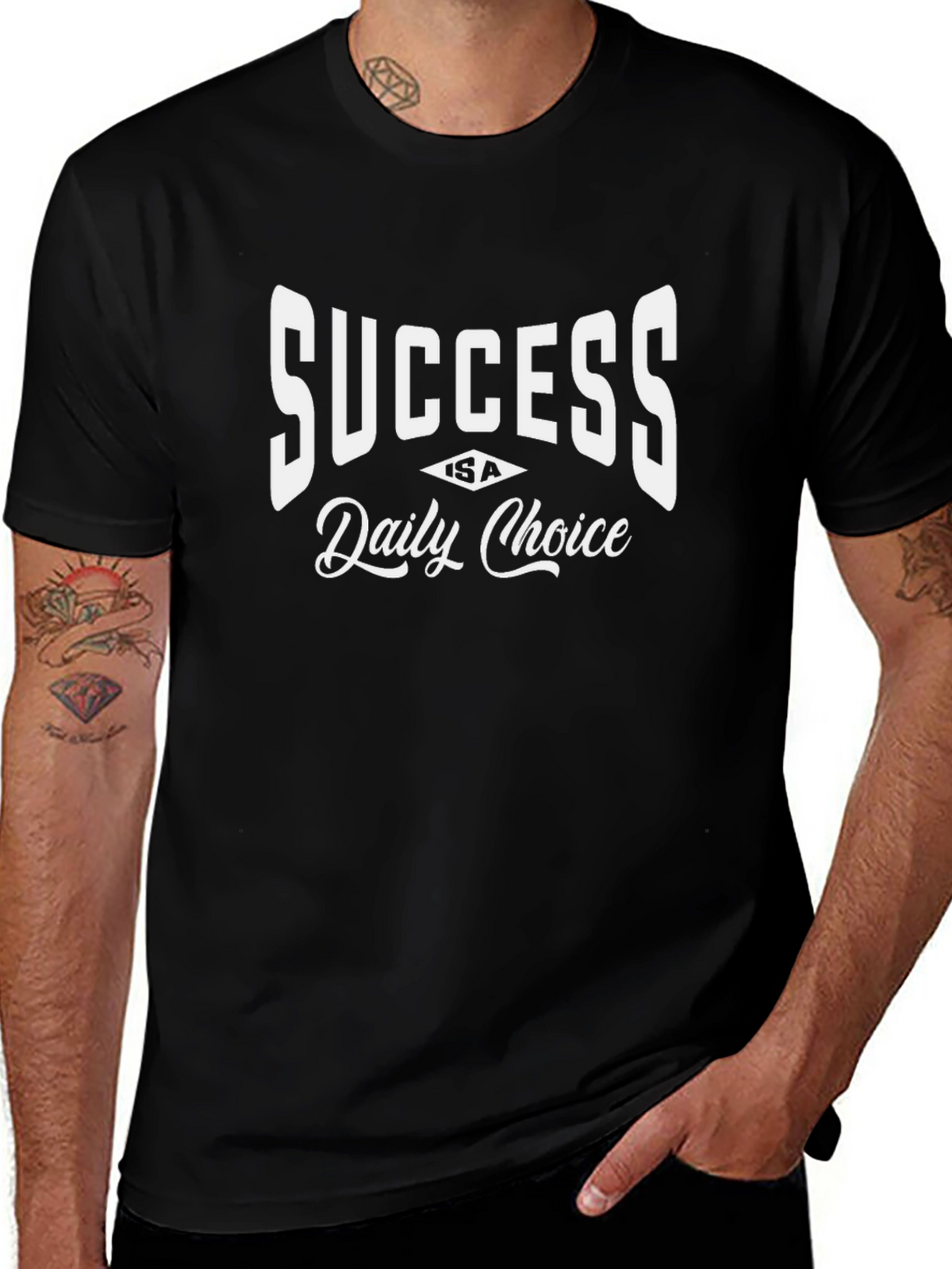 Success is a Daily Choice Black T-Shirt