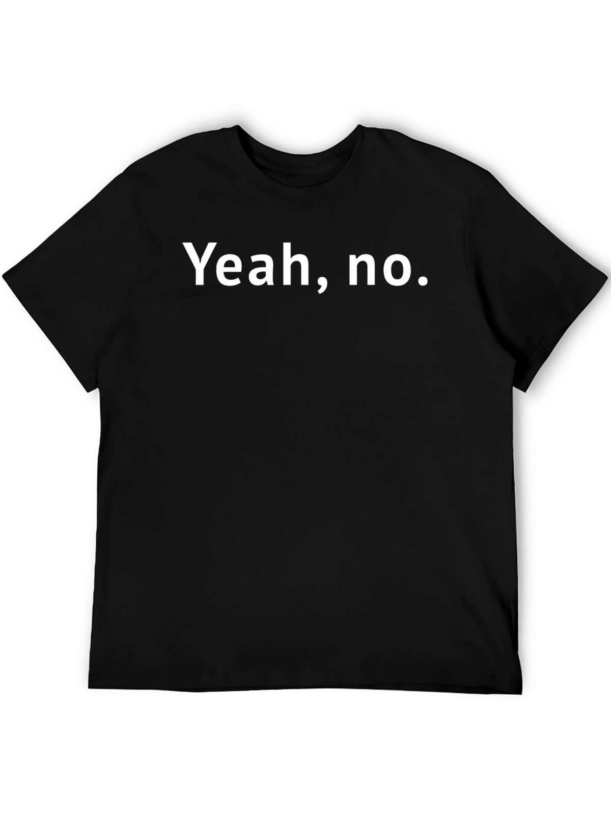 Yeah No. Graphic Tee - Mens Casual Black T-Shirt