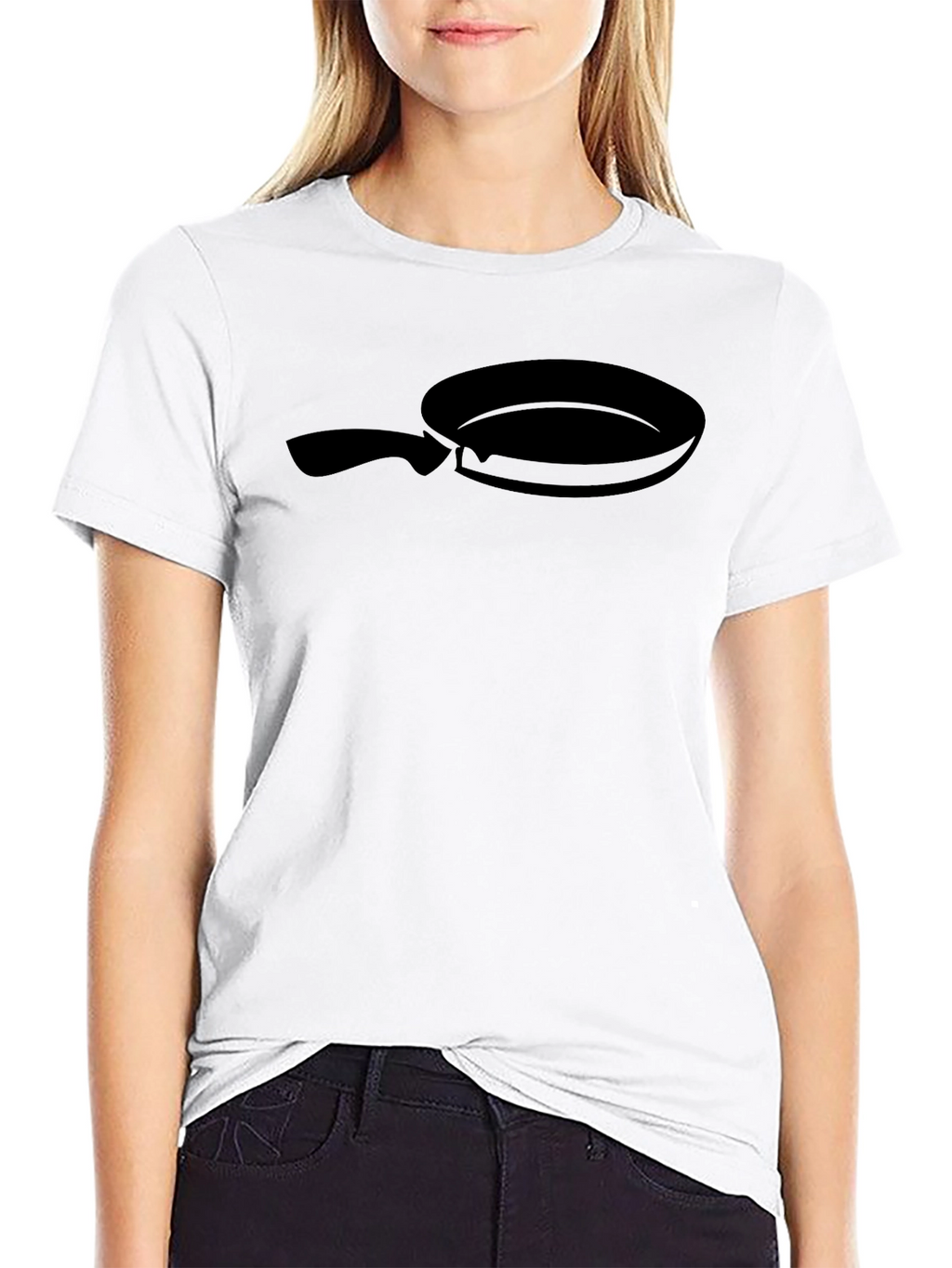 Black Frying Pan Graphic Tee - Culinary Fun!