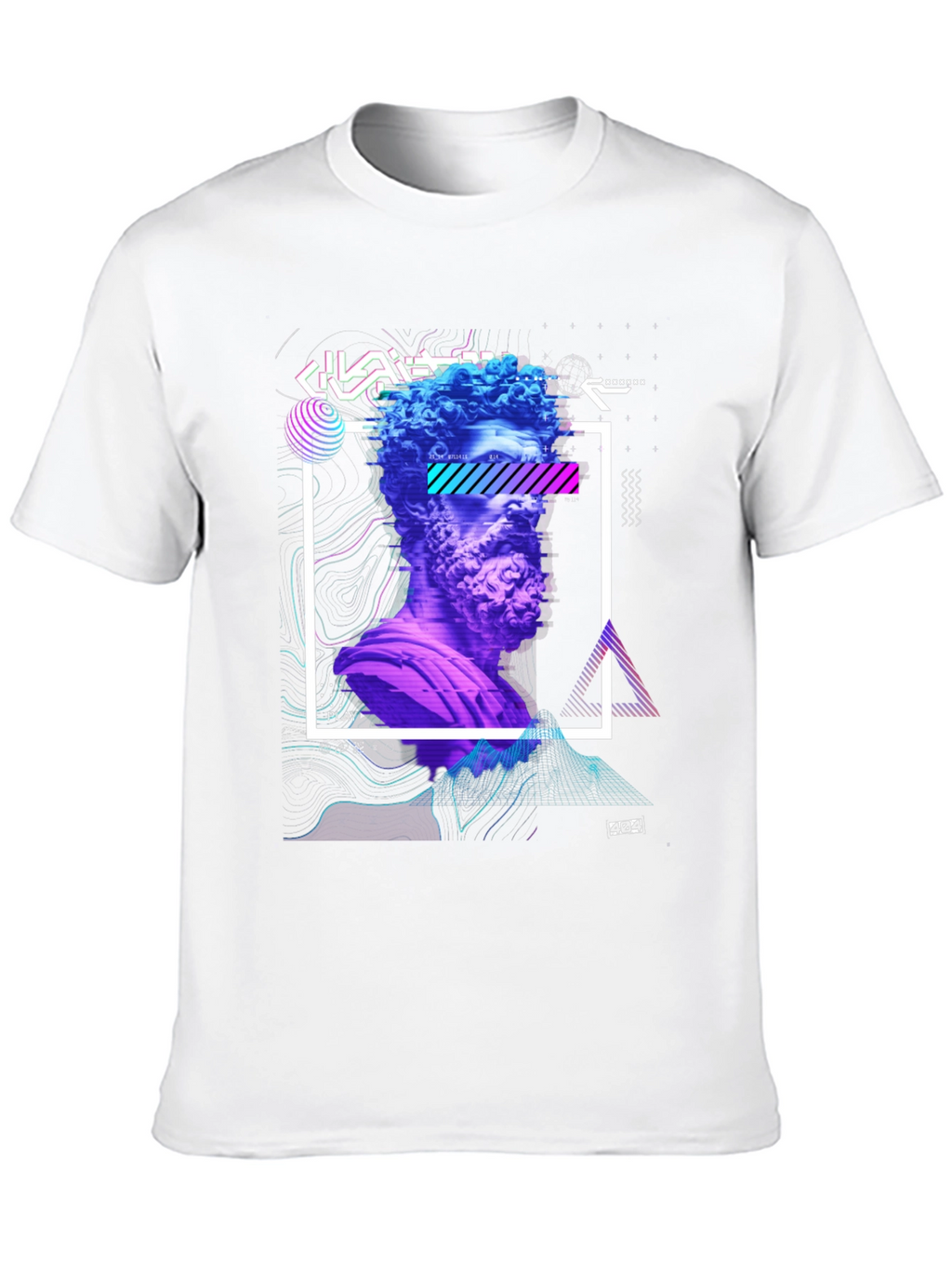 Statue Graphic Tee - Modern Art Shirt