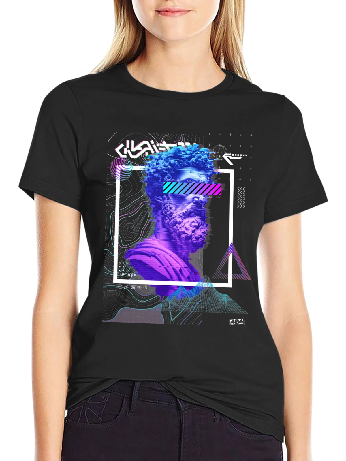 Statue Graphic Tee - Modern Art Shirt