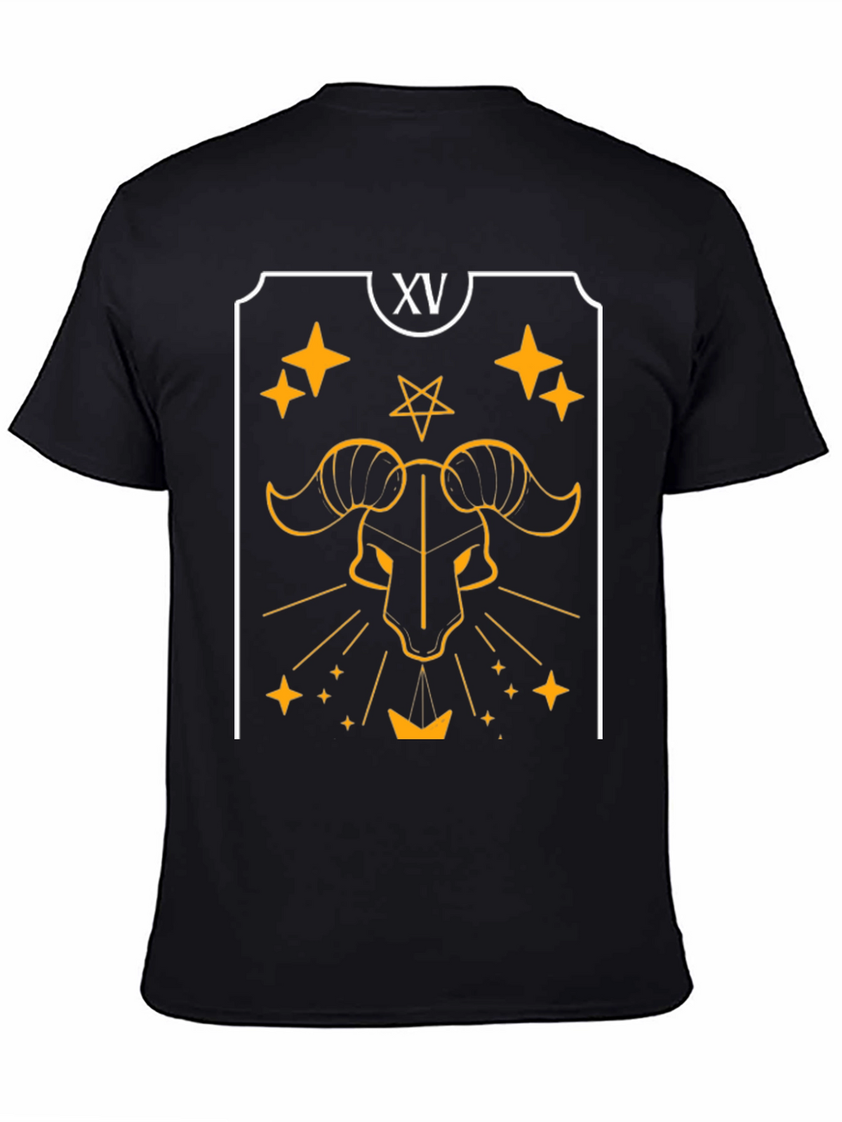 Devil Tarot Card Graphic Tee - Black