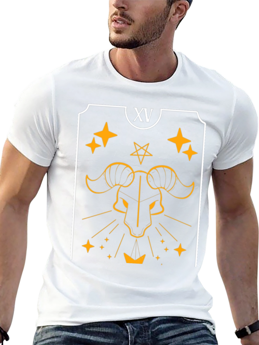 Devil Tarot Card Graphic Tee - Black