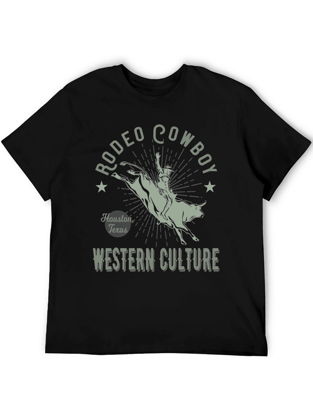 Rodeo Cowboy Graphic Tee - Western Culture Black T-Shirt