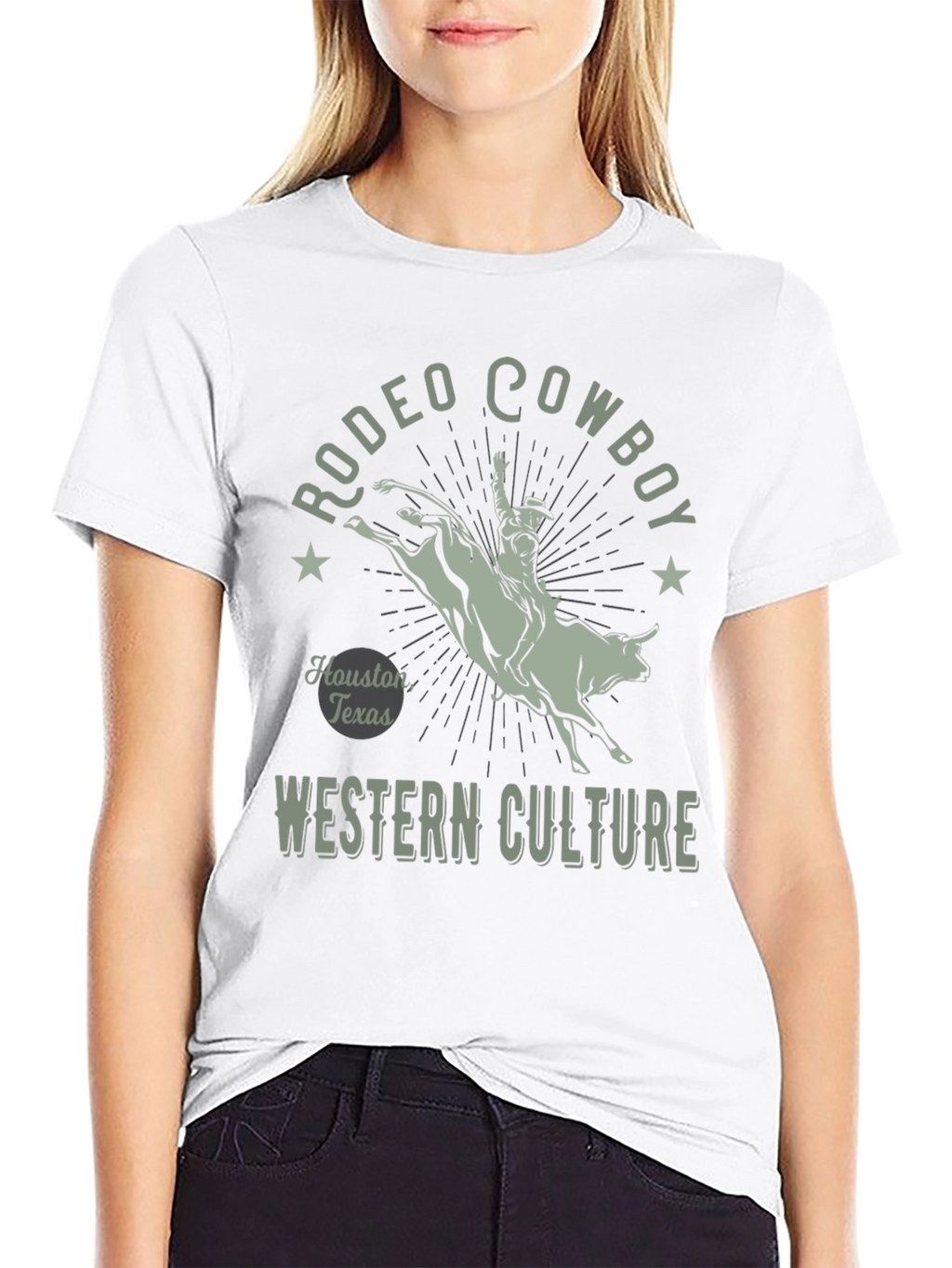 Rodeo Cowboy Graphic Tee - Western Culture Black T-Shirt