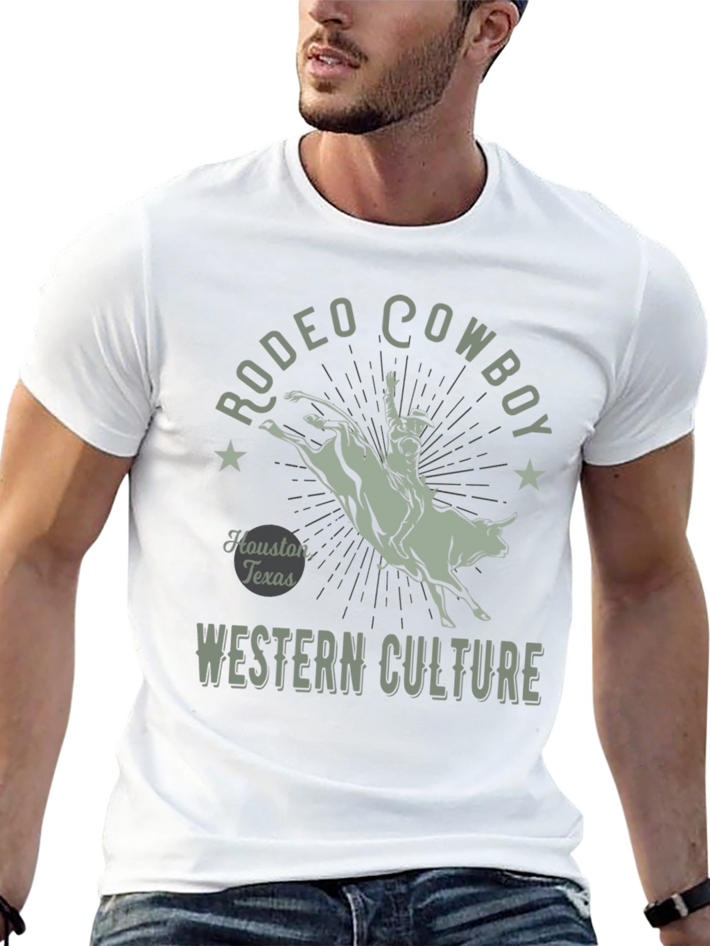 Rodeo Cowboy Graphic Tee - Western Culture Black T-Shirt