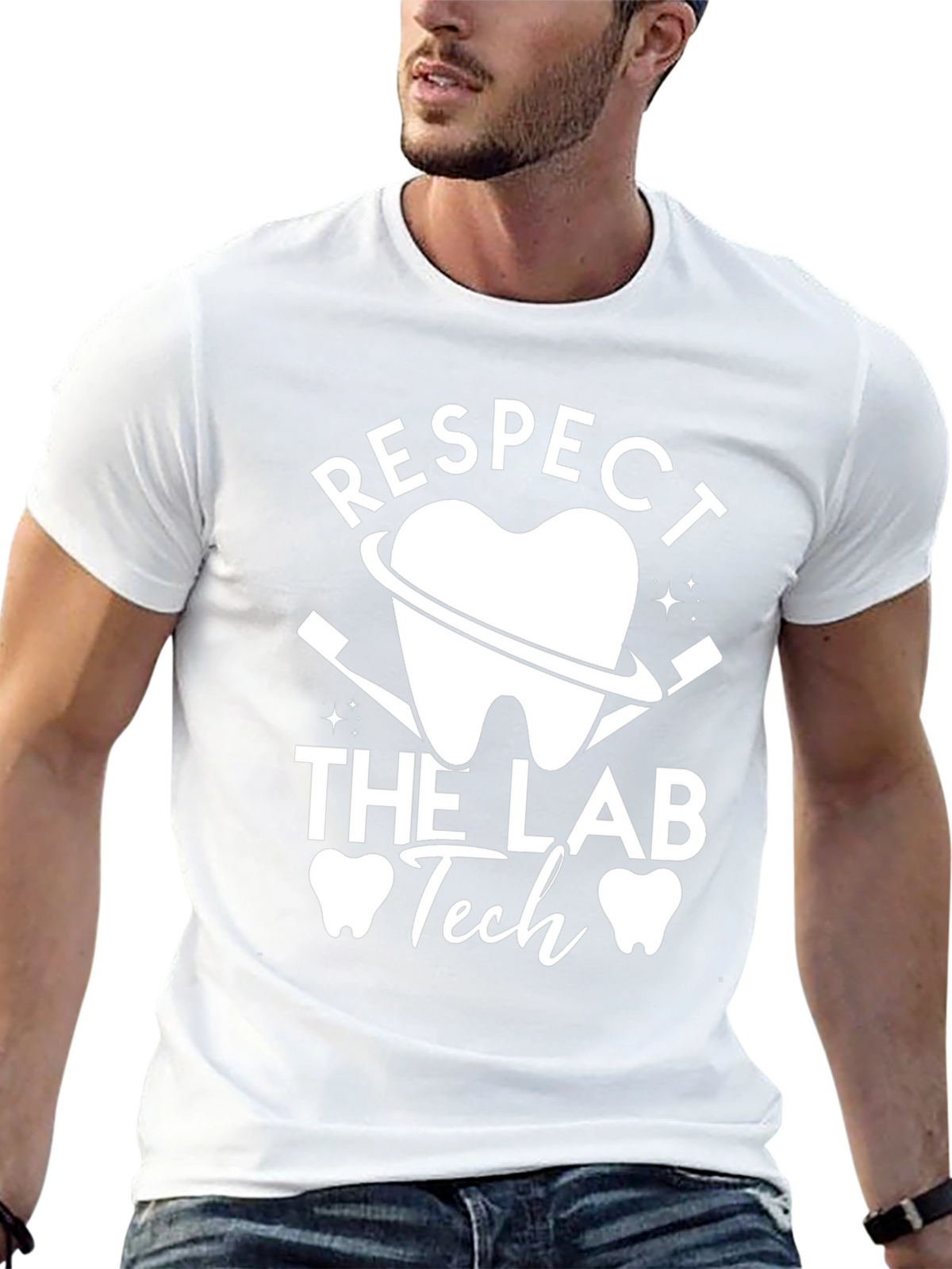 Respect the Lab Tech T-Shirt Dental Hygienist Gift
