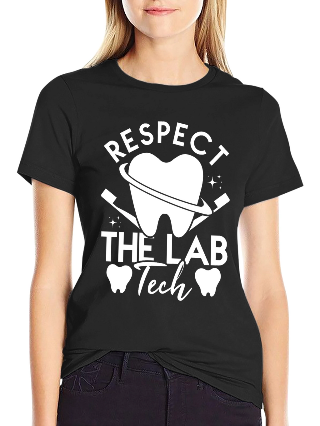Respect the Lab Tech T-Shirt Dental Hygienist Gift