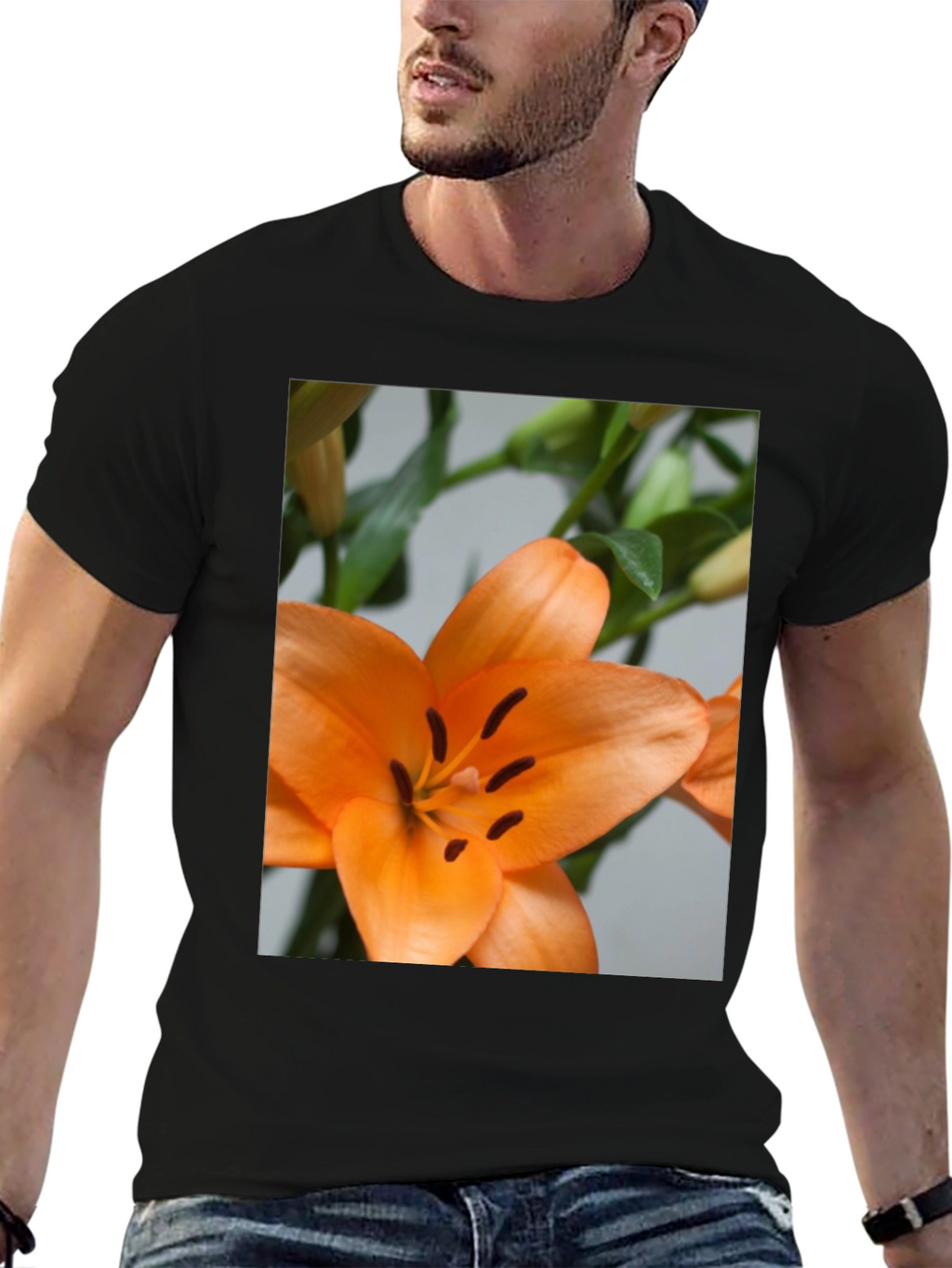 Orange Lily Graphic T-Shirt