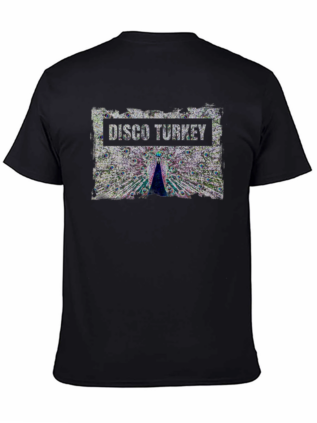 Disco Turkey Graphic Tee - Funky Peacock Design