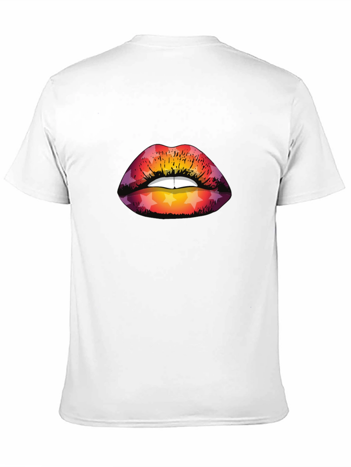 Star Lips Graphic Tee - Mens Black T-Shirt