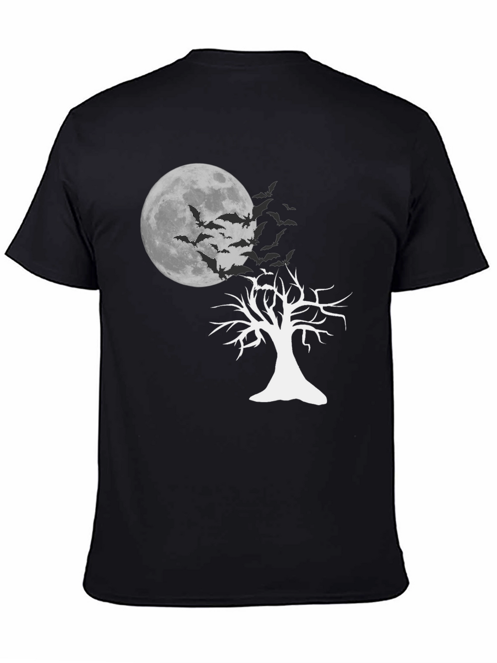 Spooky Bats & Moon Graphic Tee