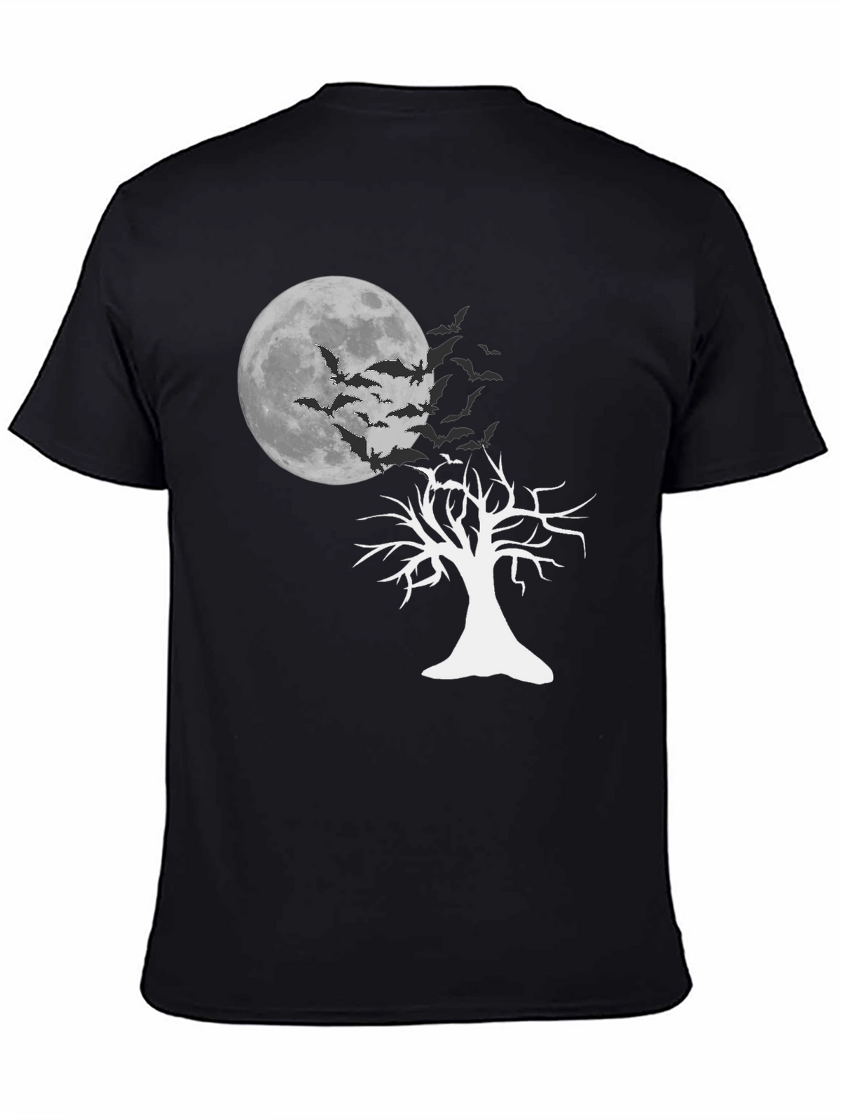 Spooky Bats & Moon Graphic Tee