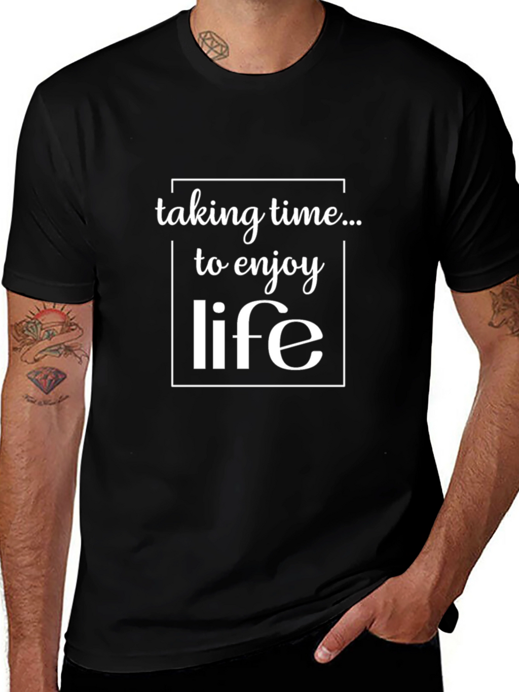 Enjoy Life Black Graphic Tee