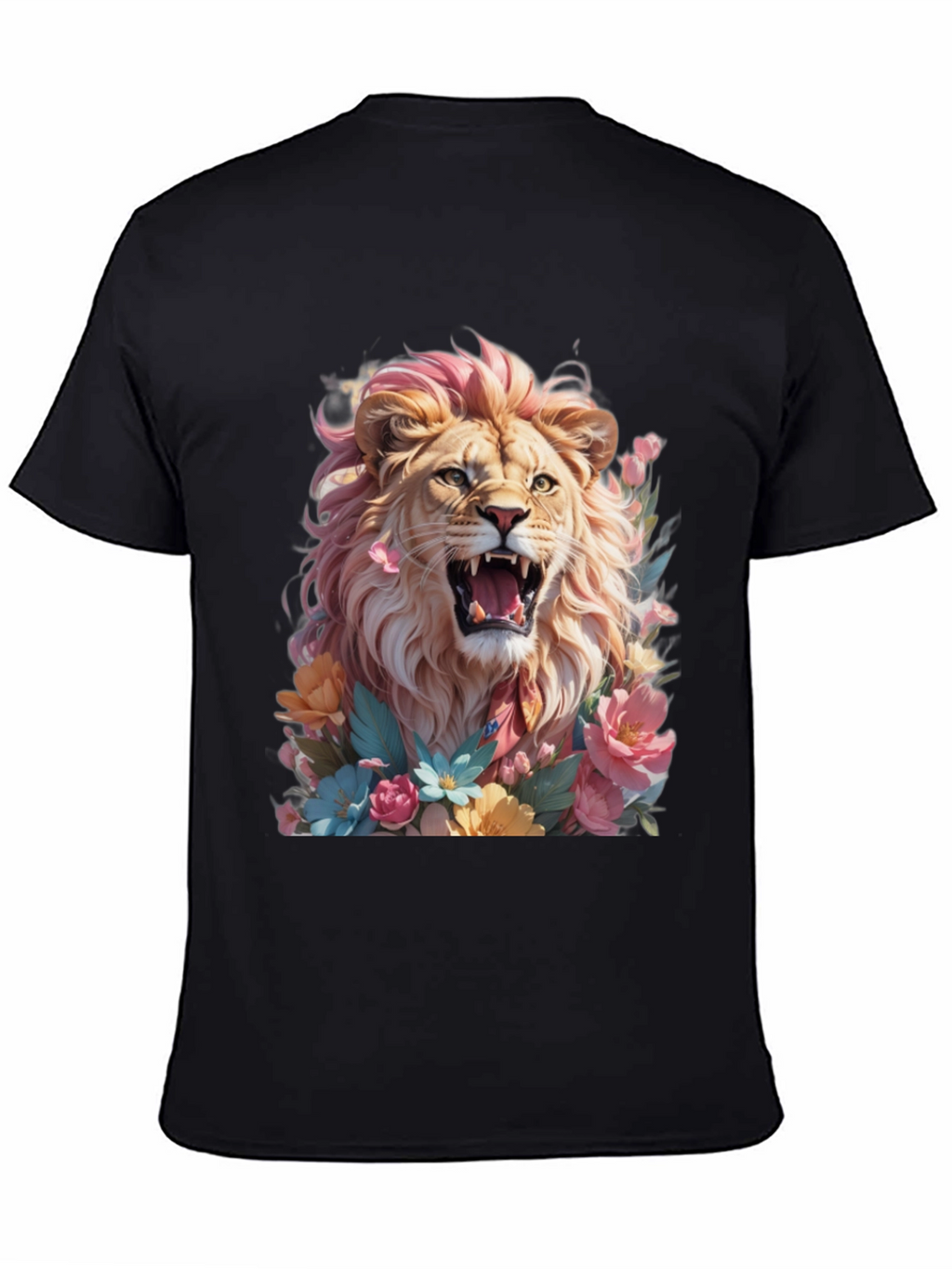 Floral Lion Graphic Tee - Bold & Stylish!