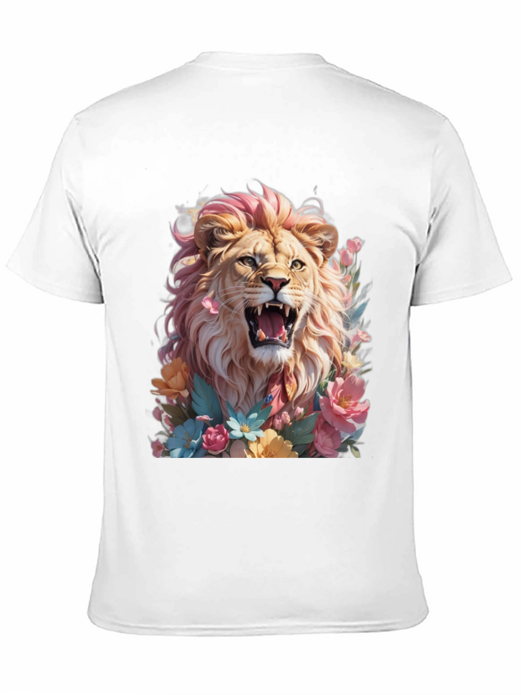 Floral Lion Graphic Tee - Bold & Stylish!