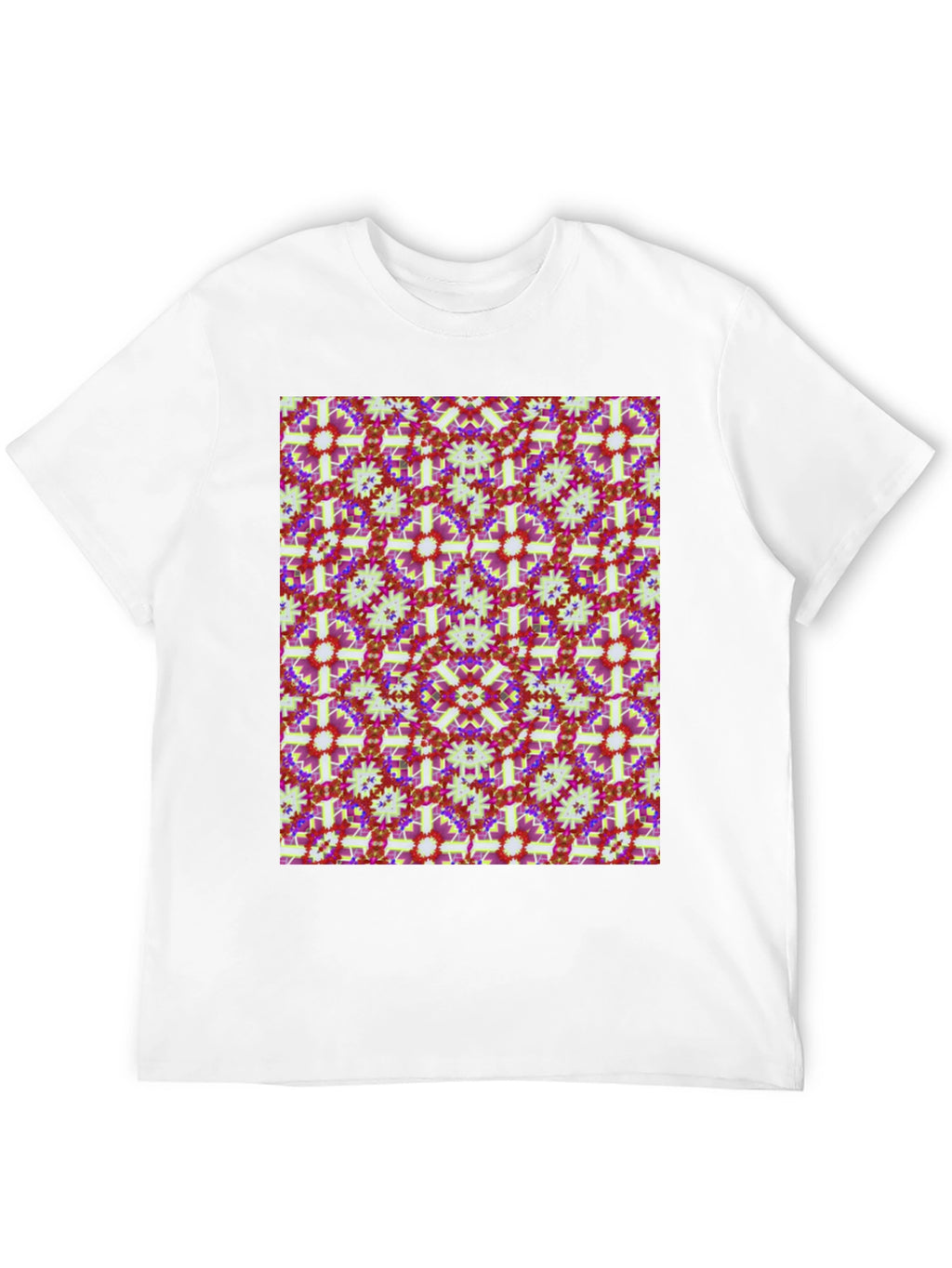 Patterned Mens Black T-Shirt