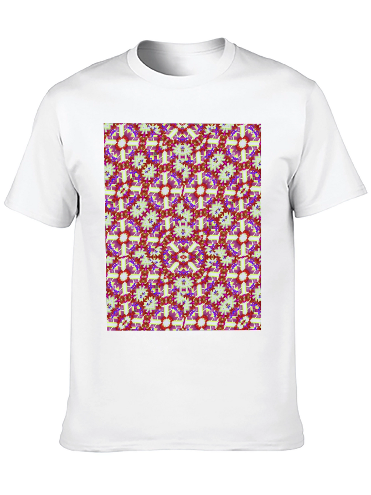 Patterned Mens Black T-Shirt