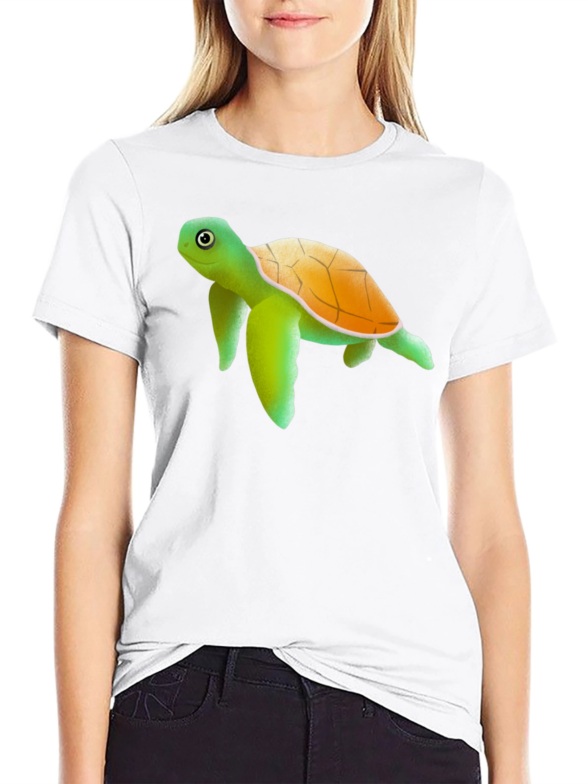 Turtle Graphic Tee - Cute Animal Print Shirt