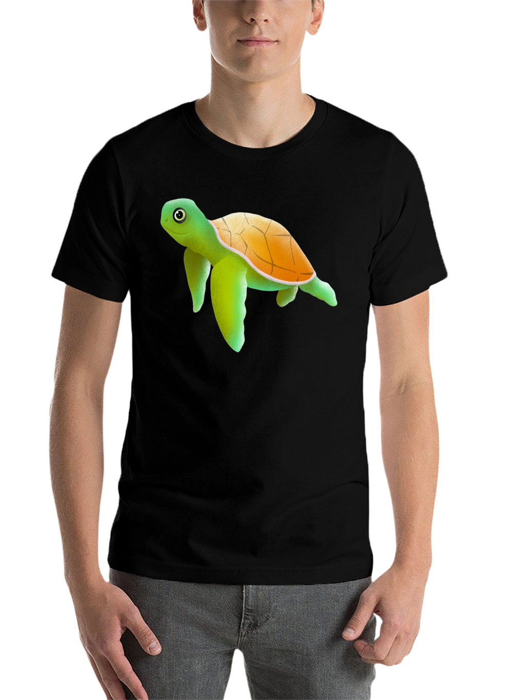Turtle Graphic Tee - Cute Animal Print Shirt