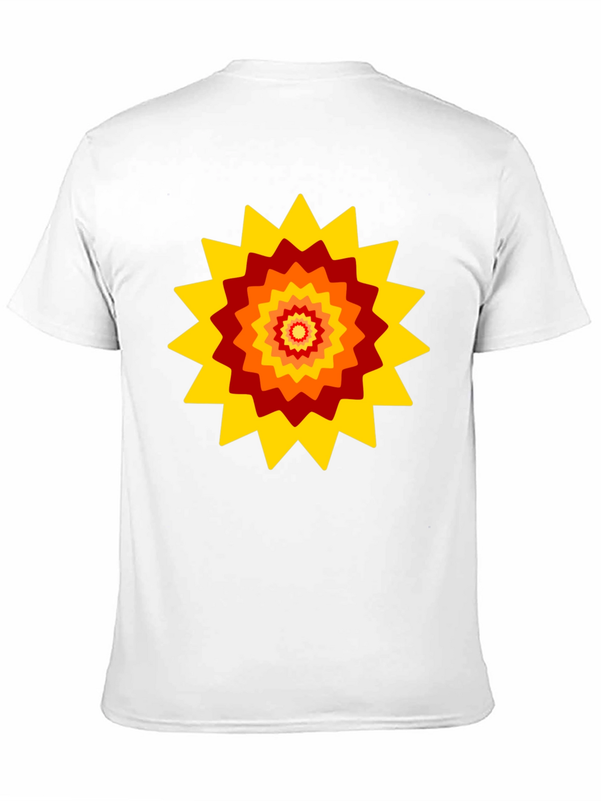 Retro Sunburst Graphic Tee - Black Cotton Blend