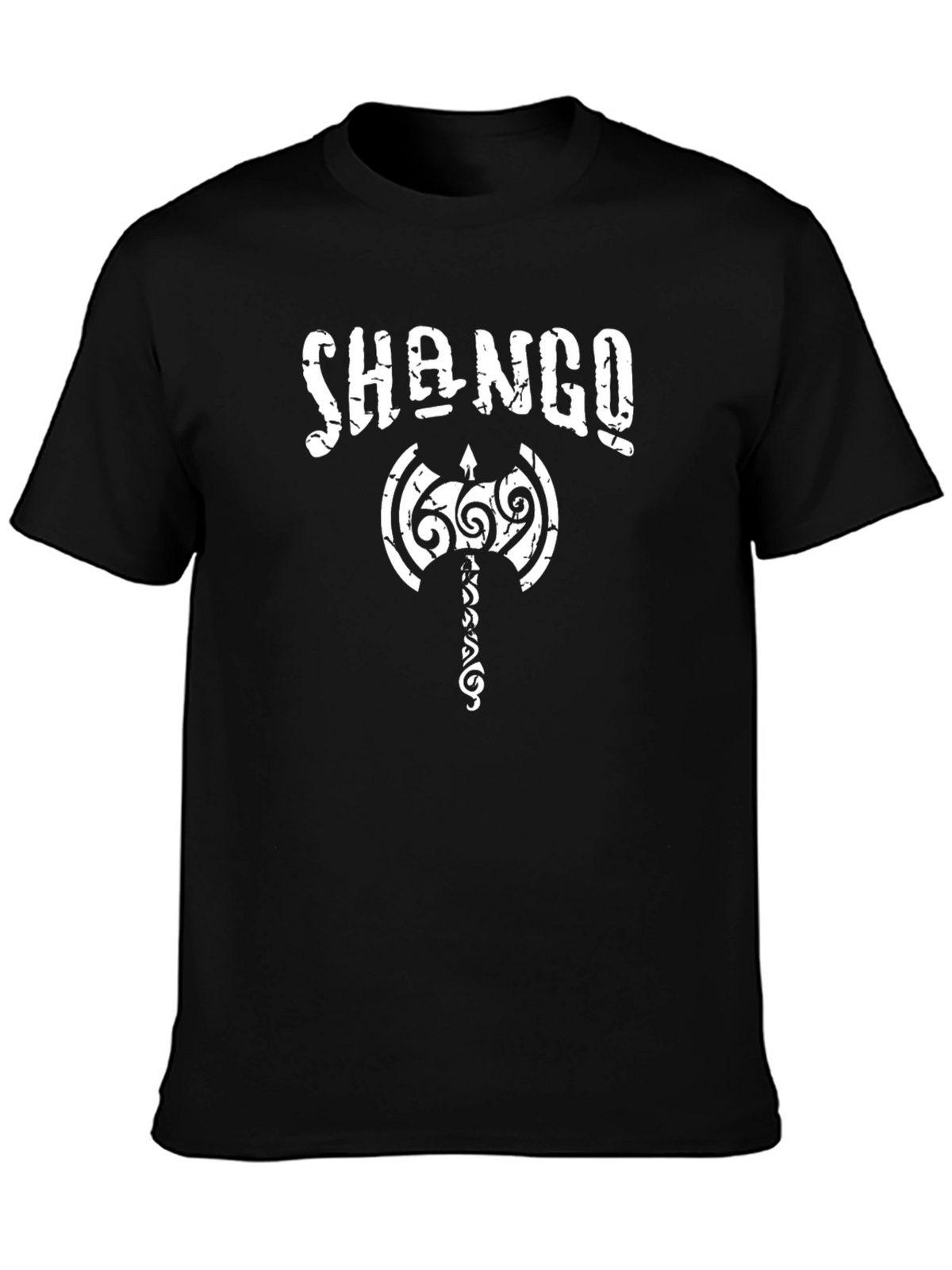 Shango Axe T-Shirt - Black Cotton Tee