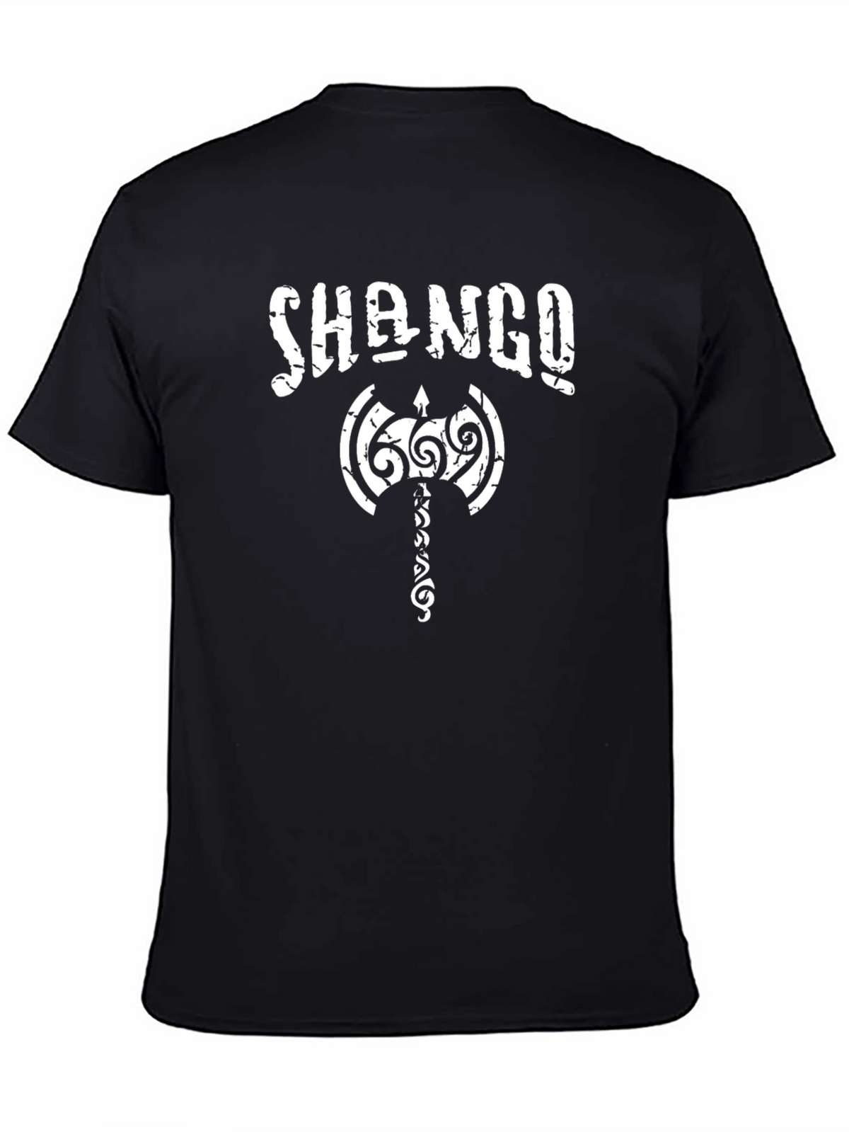 Shango Axe T-Shirt - Black Cotton Tee