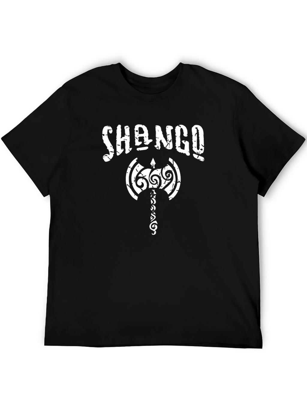 Shango Axe T-Shirt - Black Cotton Tee