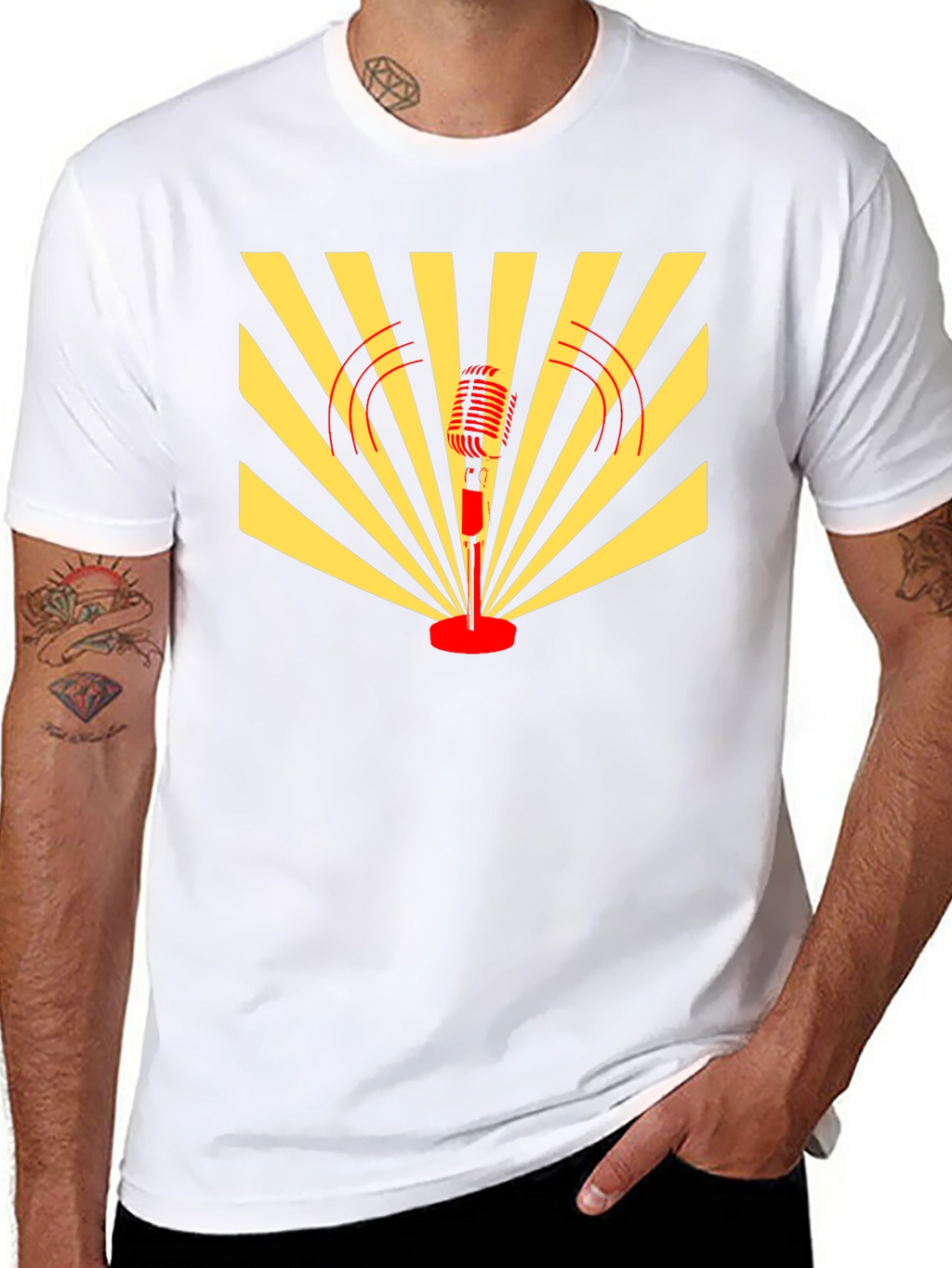 Retro Microphone Graphic T-Shirt