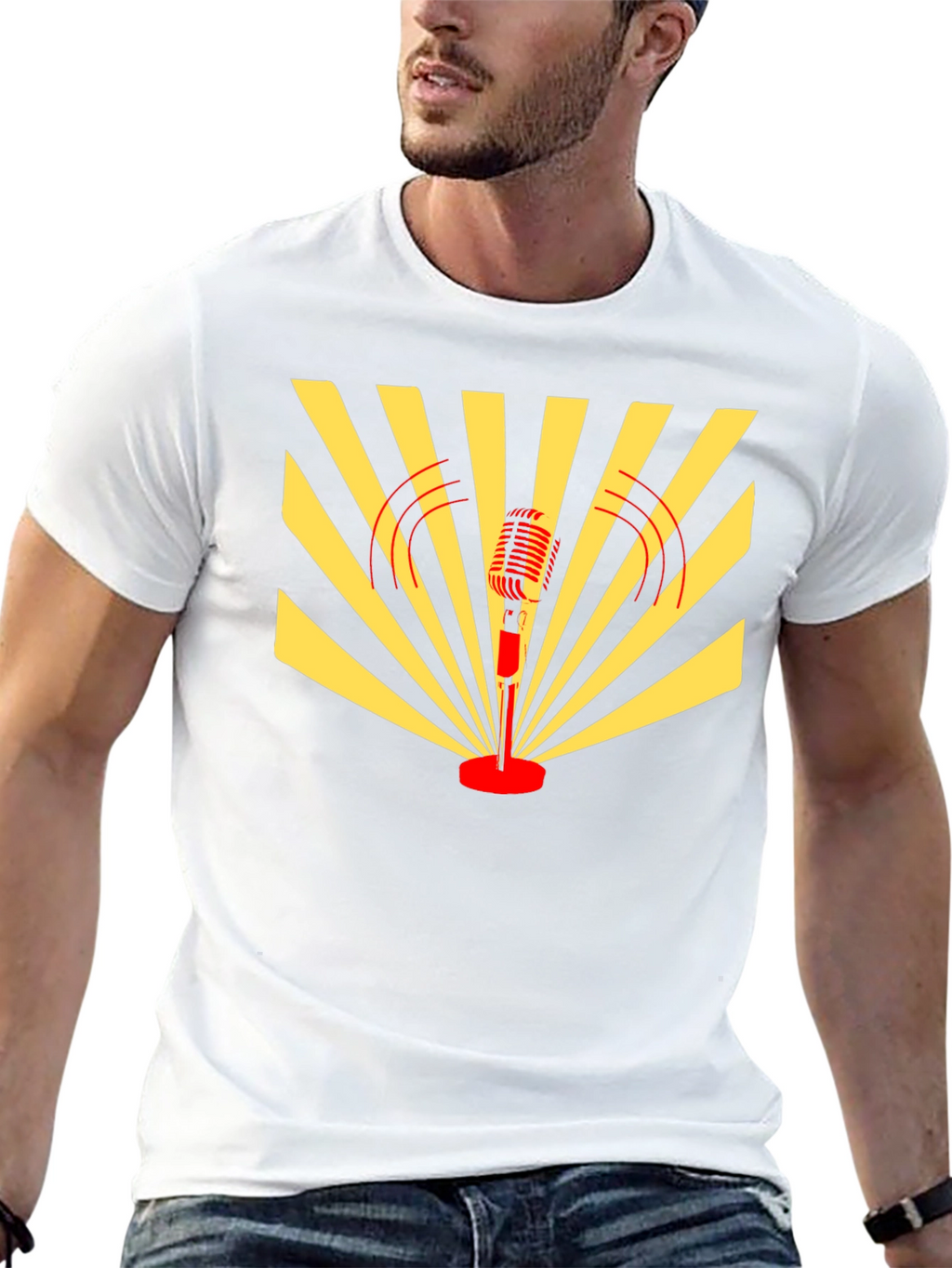 Retro Microphone Graphic T-Shirt