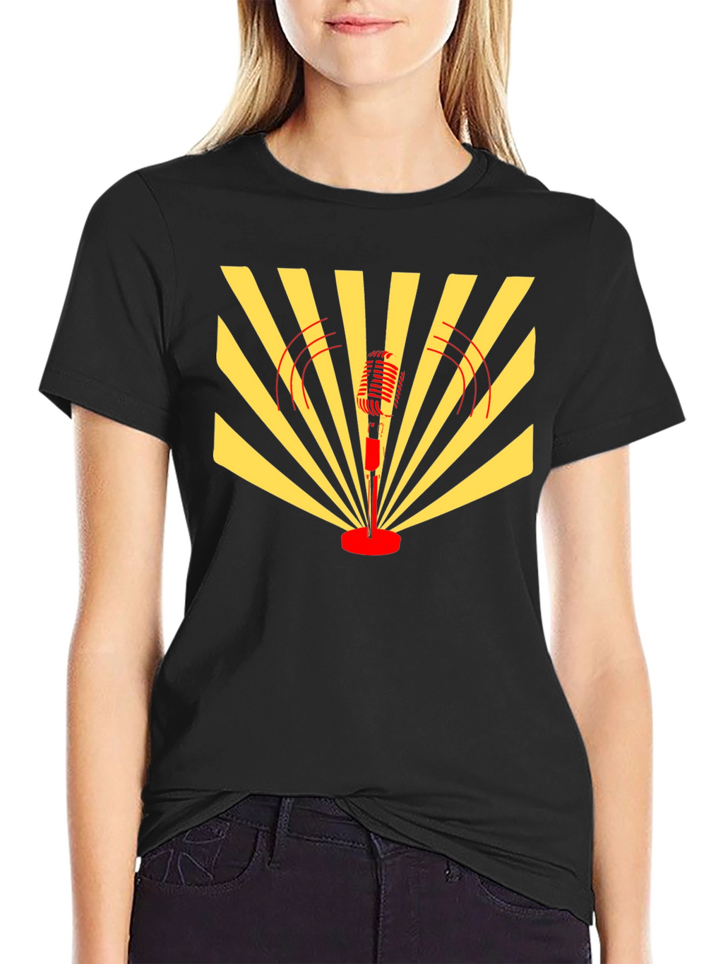 Retro Microphone Graphic T-Shirt