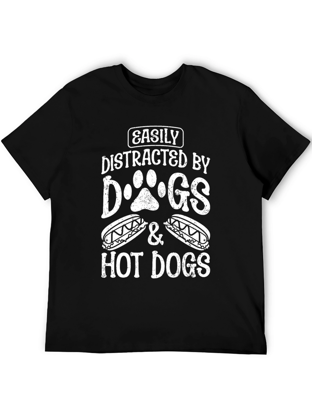 Easily Distracted By Dogs & Hot Dogs T-Shirt