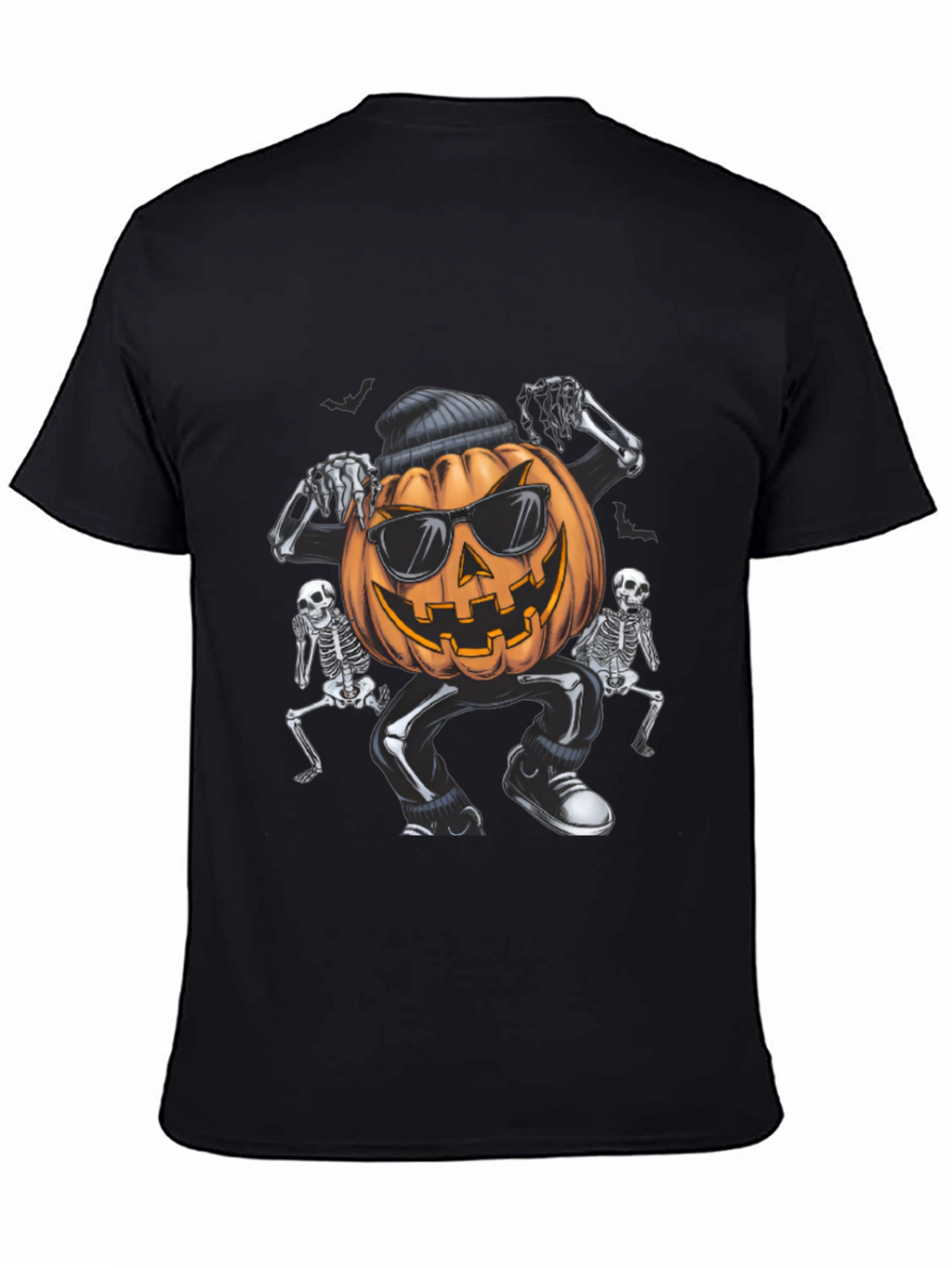 Cool Pumpkin Gangster Halloween Graphic T-Shirt
