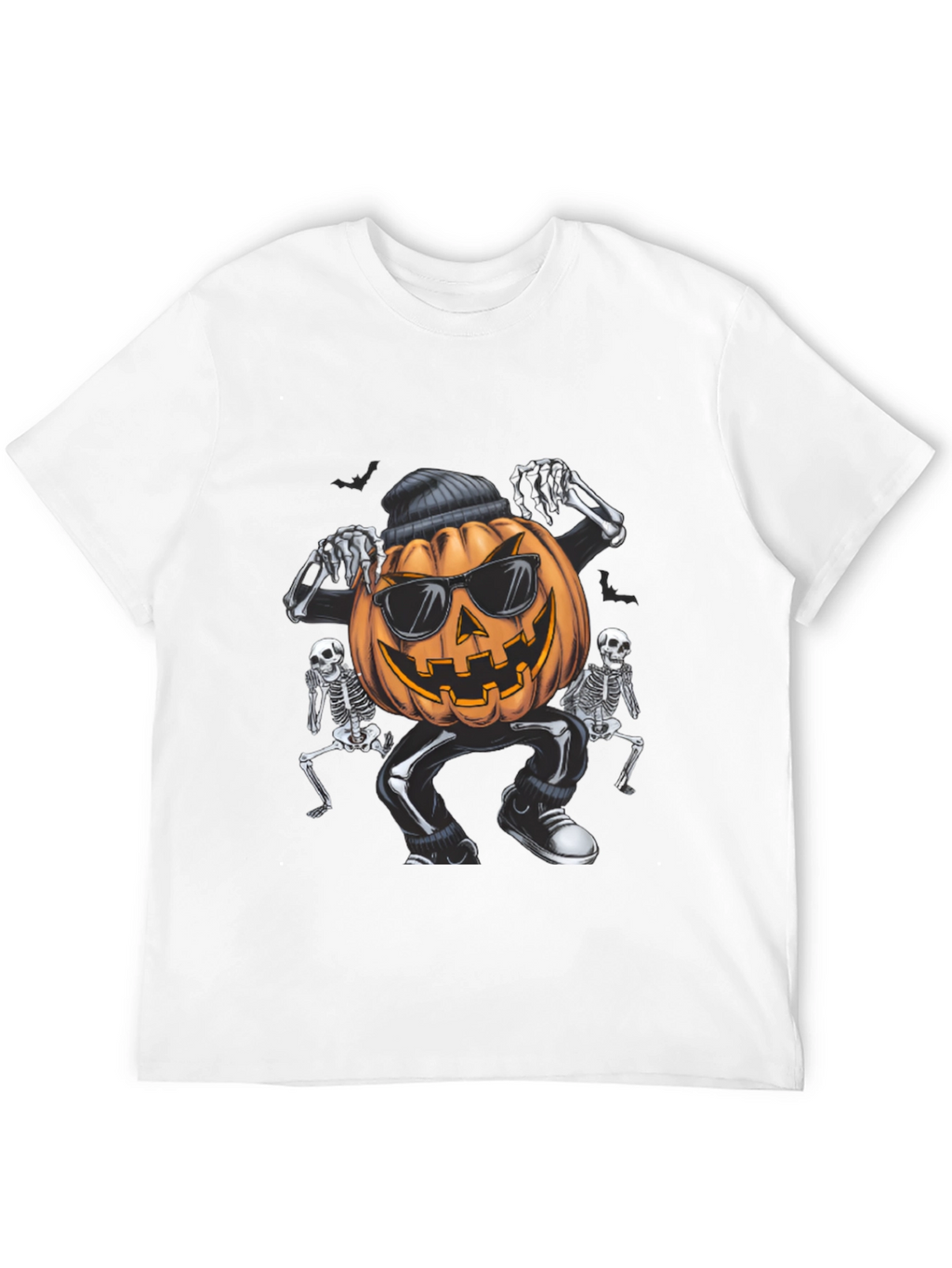 Cool Pumpkin Gangster Halloween Graphic T-Shirt