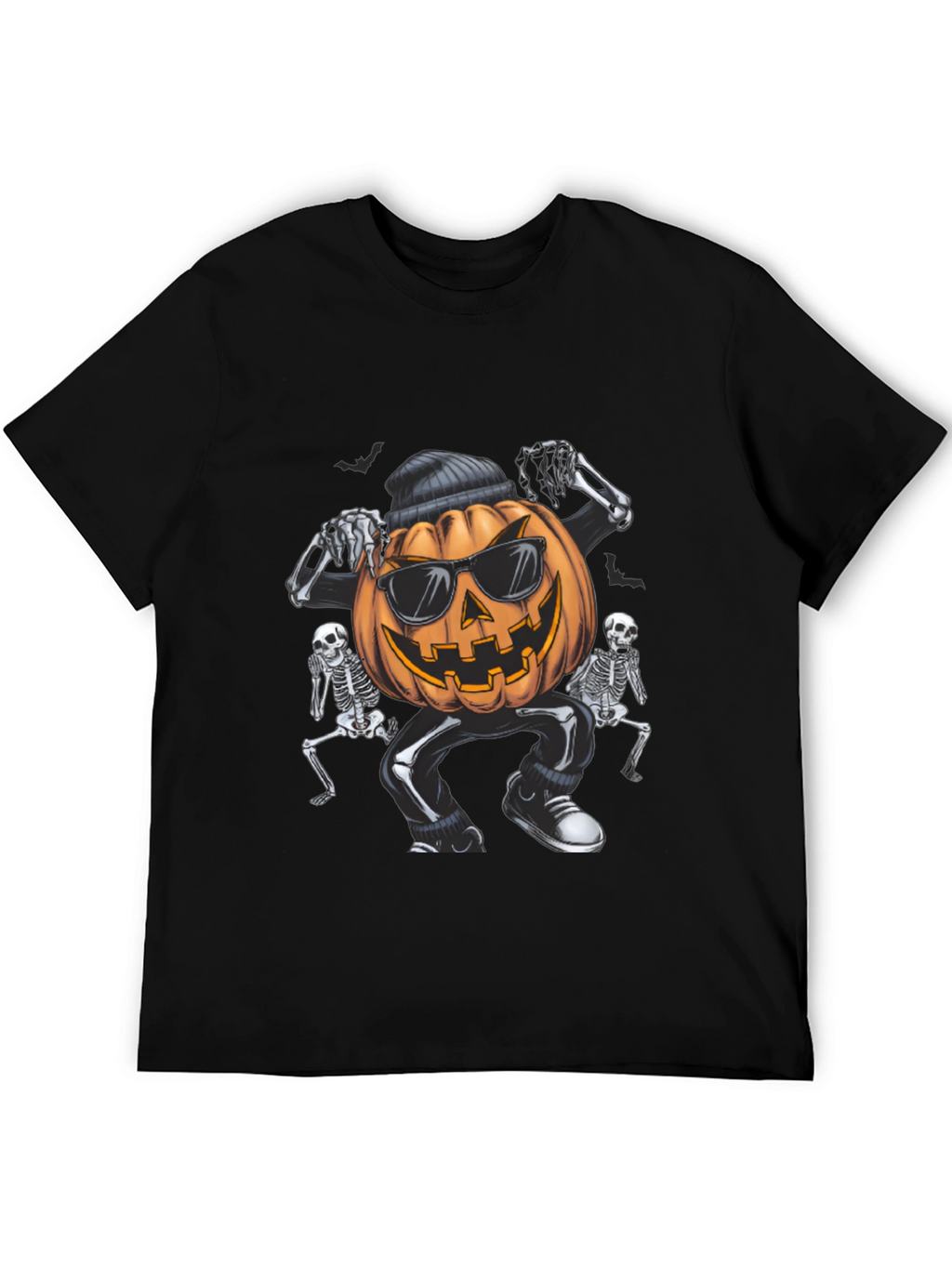 Cool Pumpkin Gangster Halloween Graphic T-Shirt