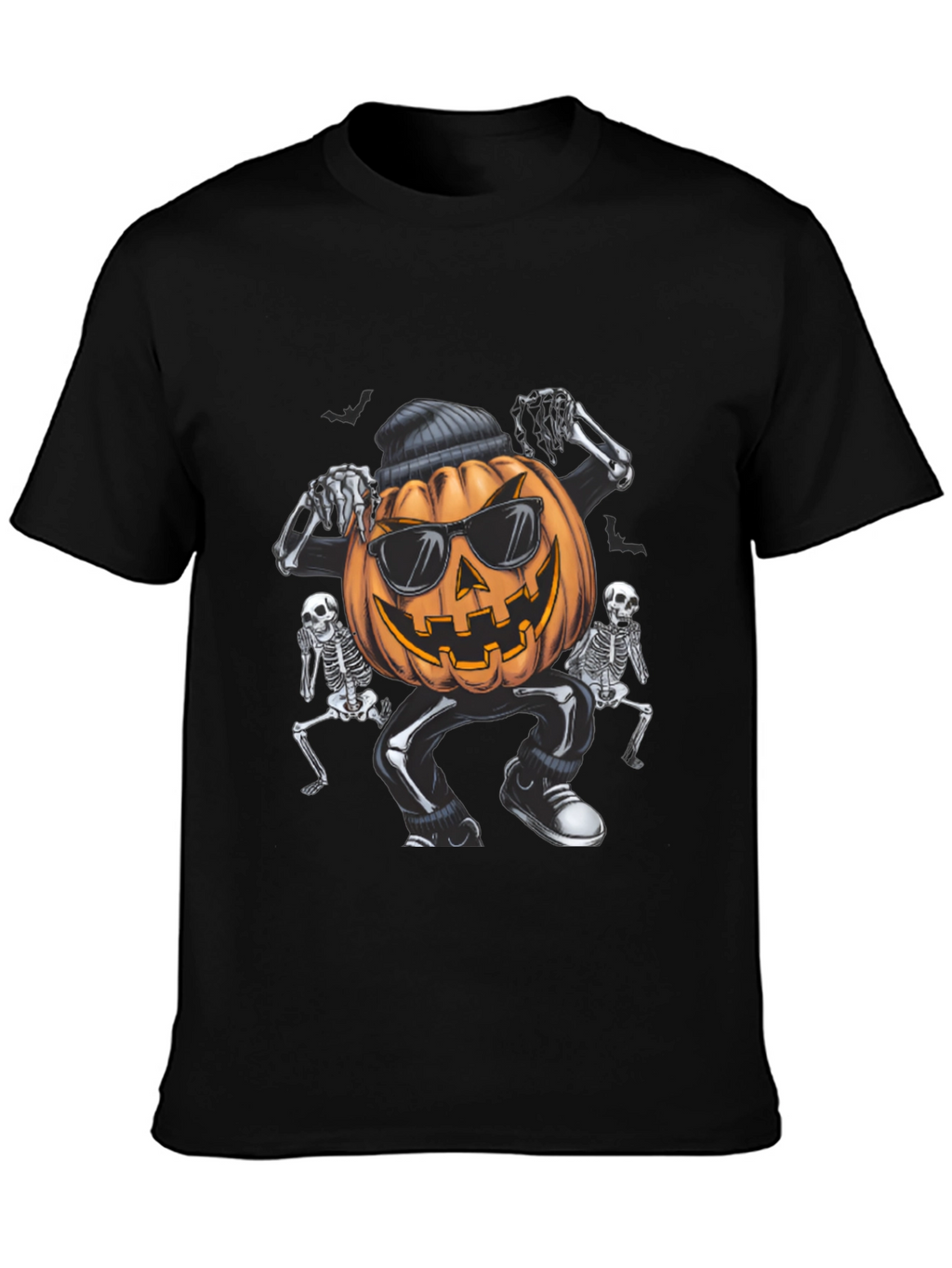 Cool Pumpkin Gangster Halloween Graphic T-Shirt