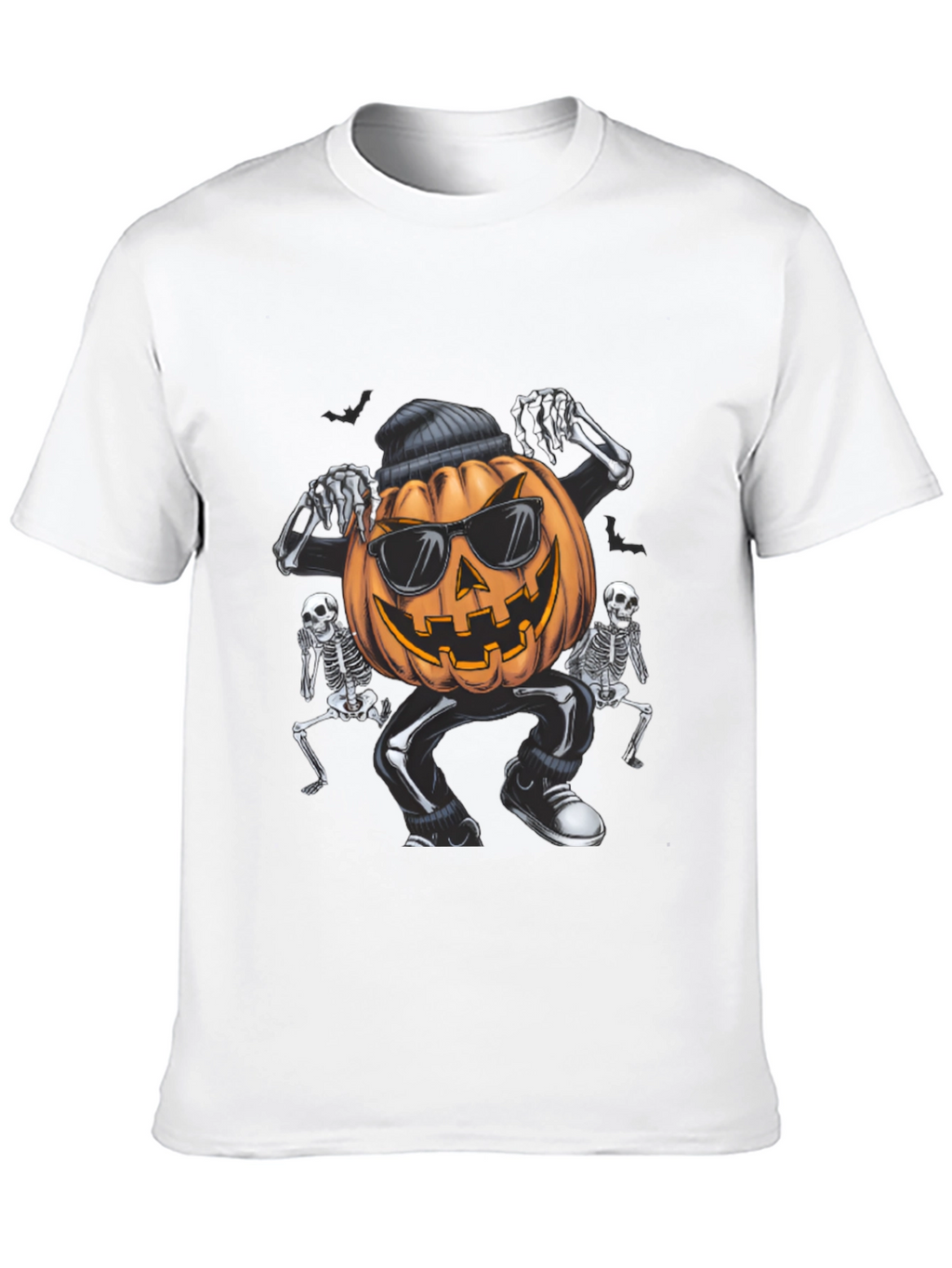 Cool Pumpkin Gangster Halloween Graphic T-Shirt