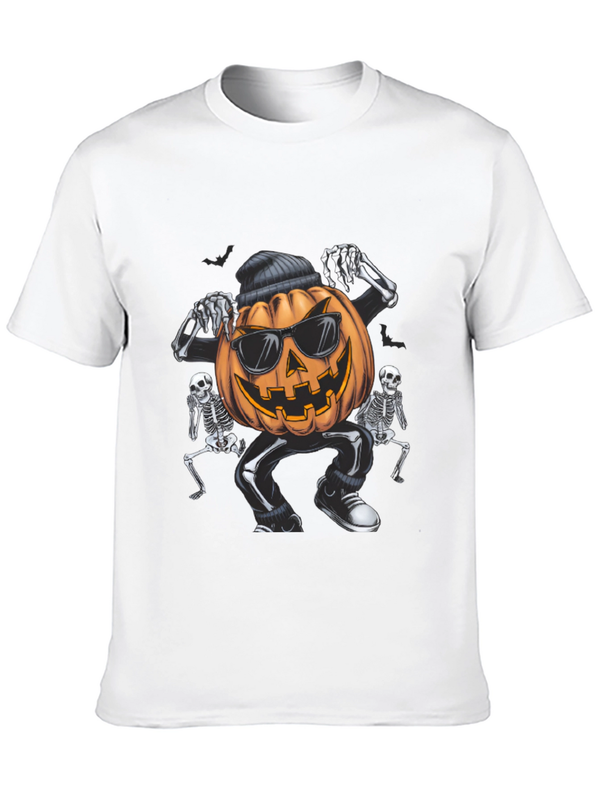 Cool Pumpkin Gangster Halloween Graphic T-Shirt